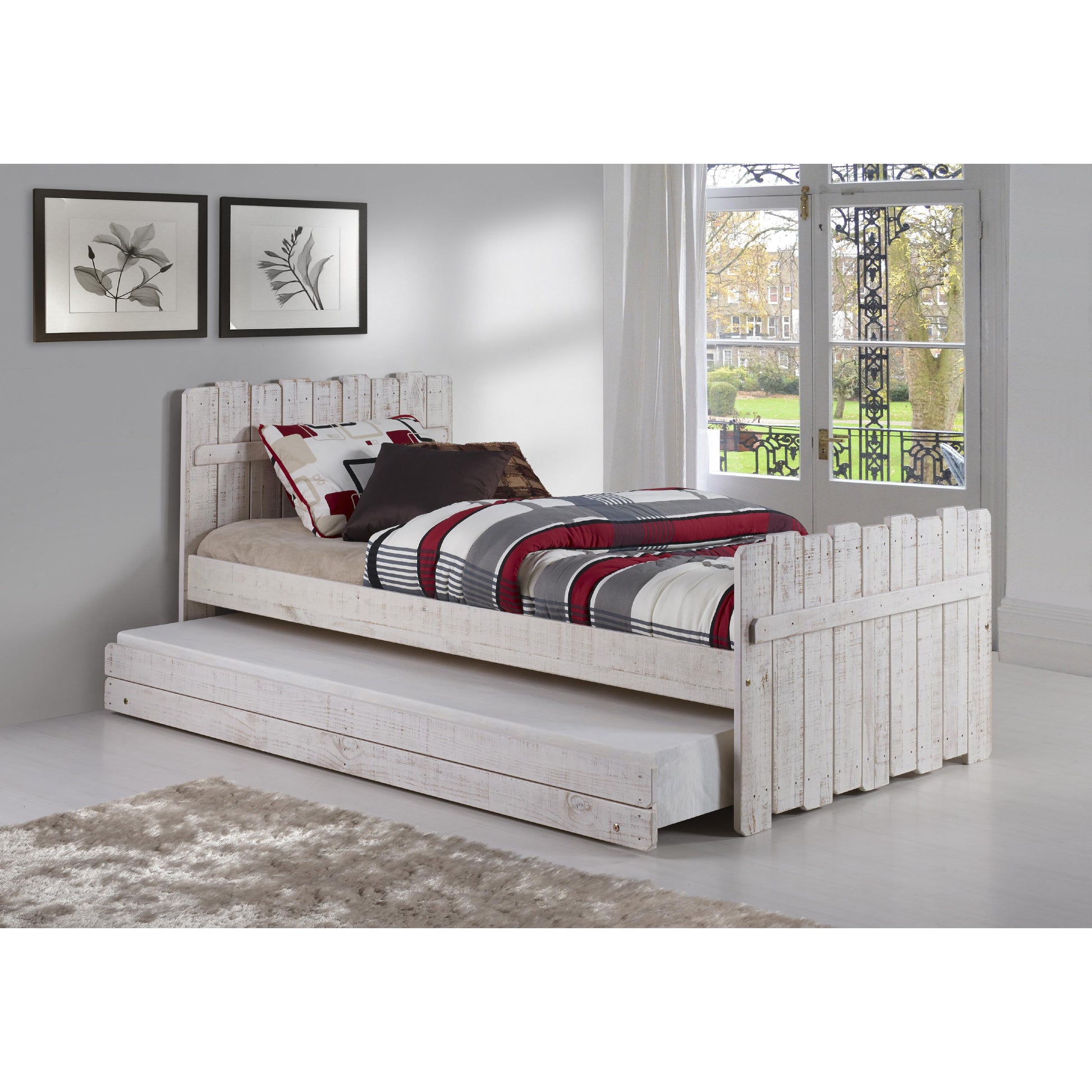  Donco Trading Company Tree House 1383-TRS_1391-RS Twin Loft Bed with Twin Trundle - Rustic Sand IMAGE 1