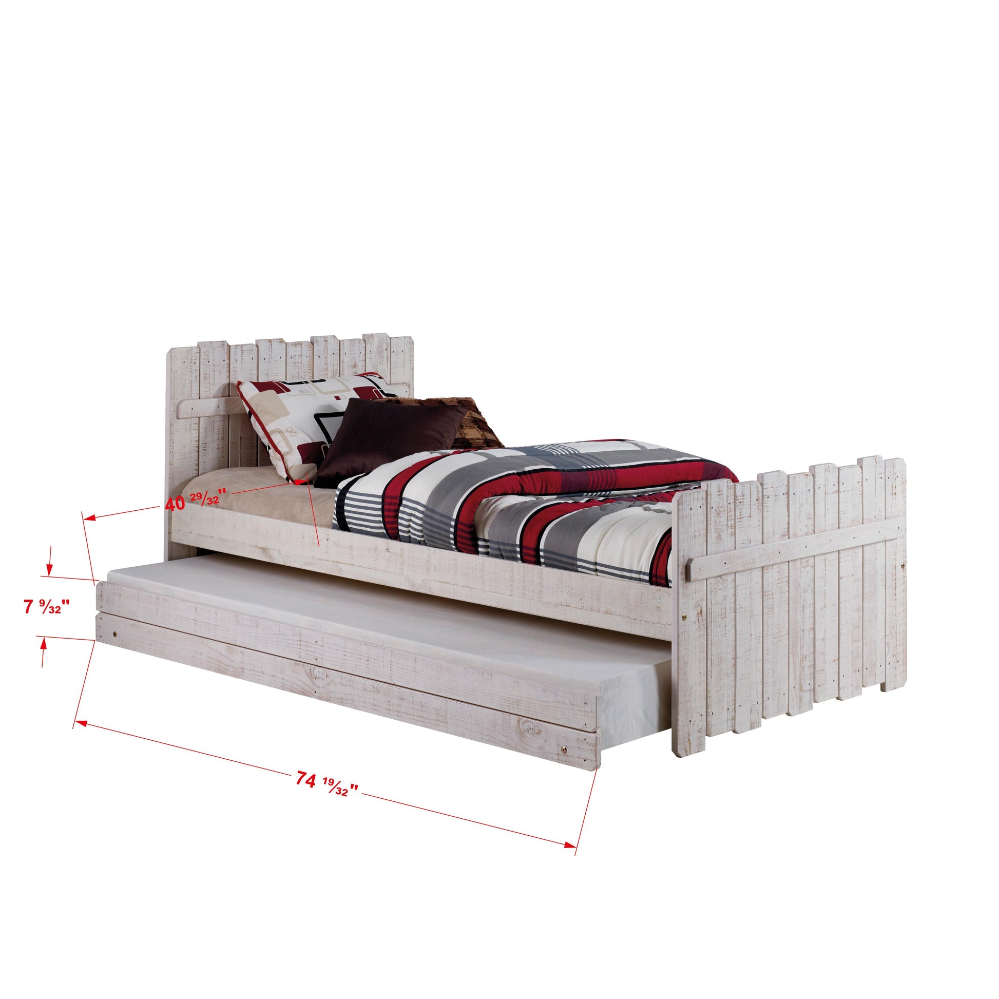  Donco Trading Company Tree House 1391-RS Twin Trundle Bed - Rustic Sand IMAGE 1