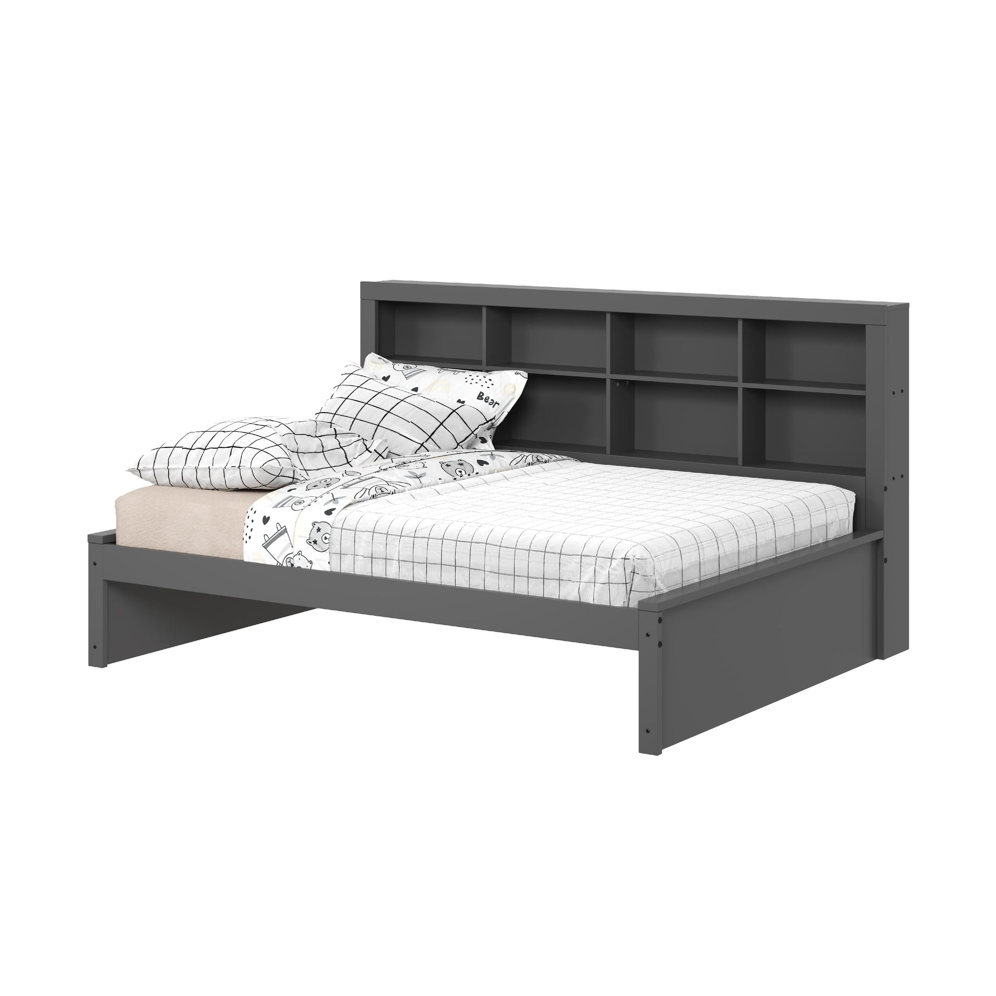  Donco Trading Company 1733-FDG Bookcase Full Daybed - Dark Grey IMAGE 7