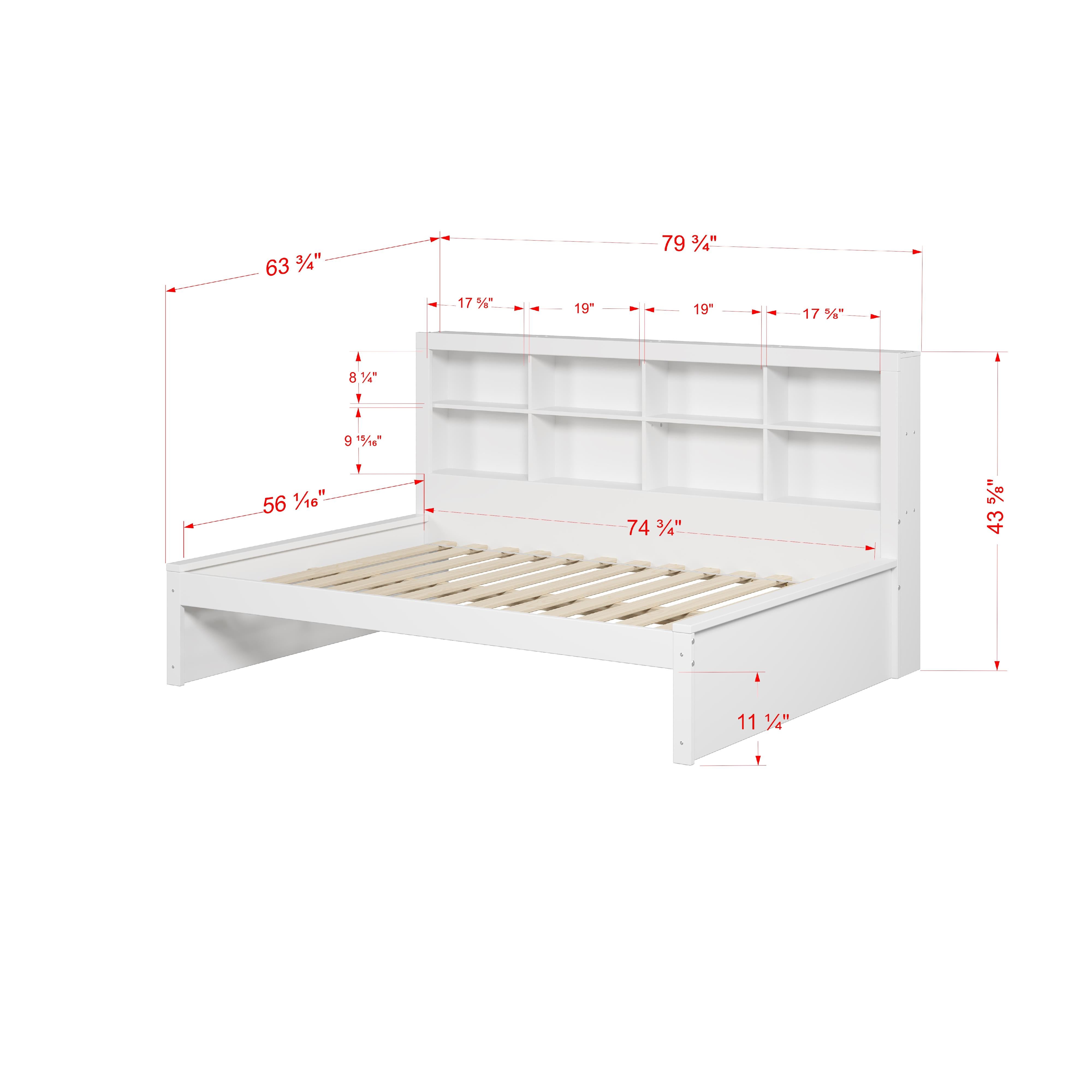  Donco Trading Company 1733-FW Bookcase Full Daybed - White IMAGE 2