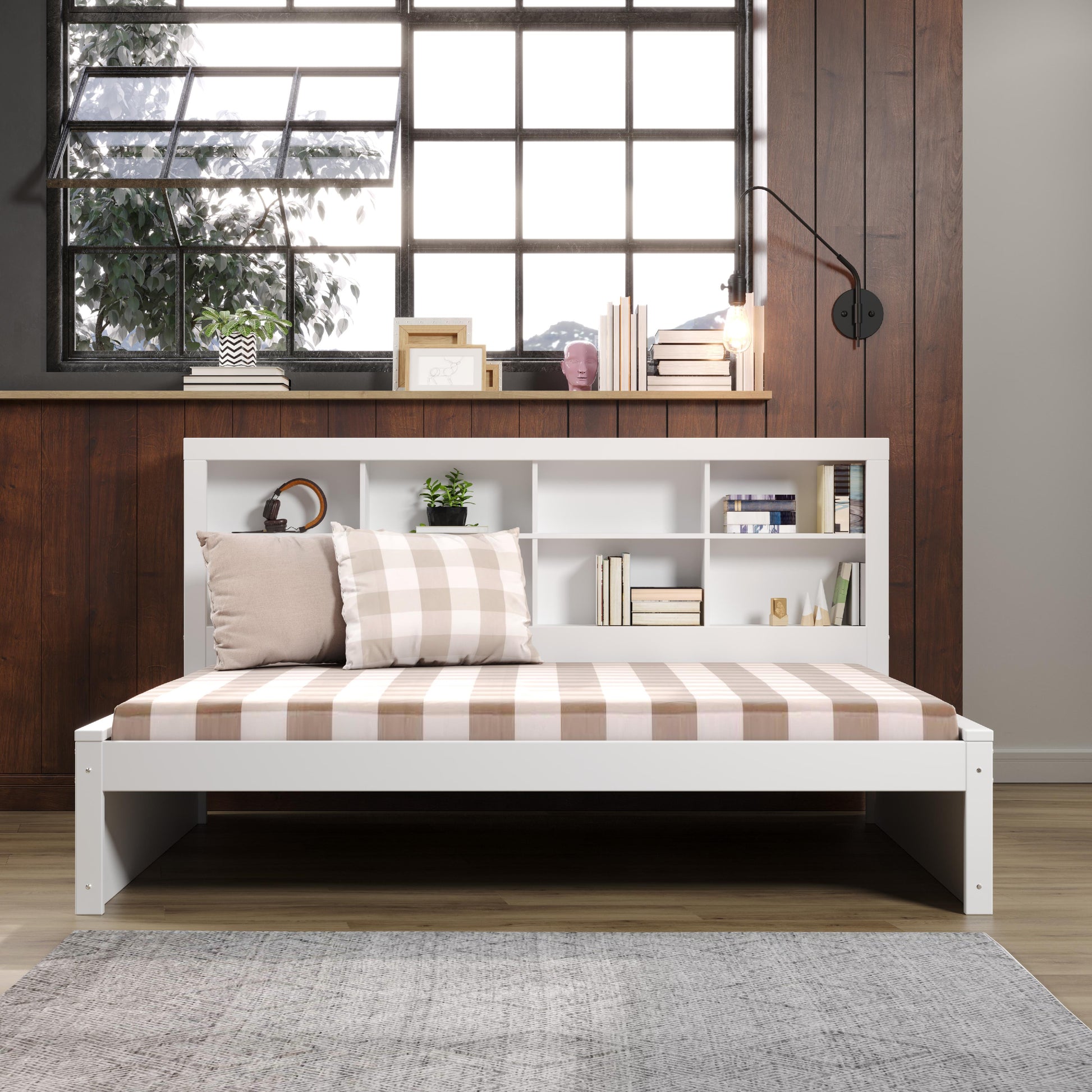  Donco Trading Company 1733-FW Bookcase Full Daybed - White IMAGE 4