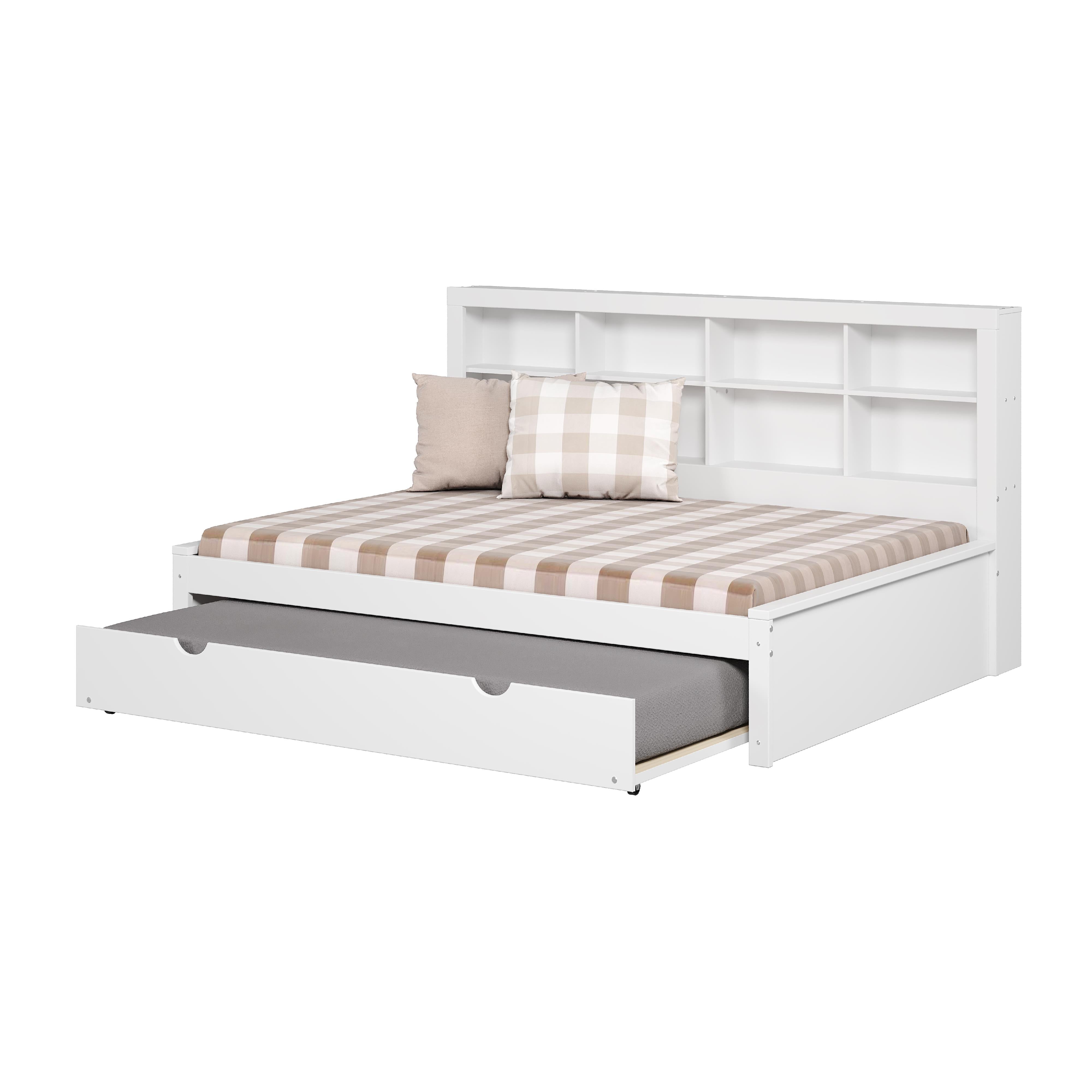  Donco Trading Company 1733-FW_503-W Bookcase Full Daybed with Twin Trundle - White IMAGE 6