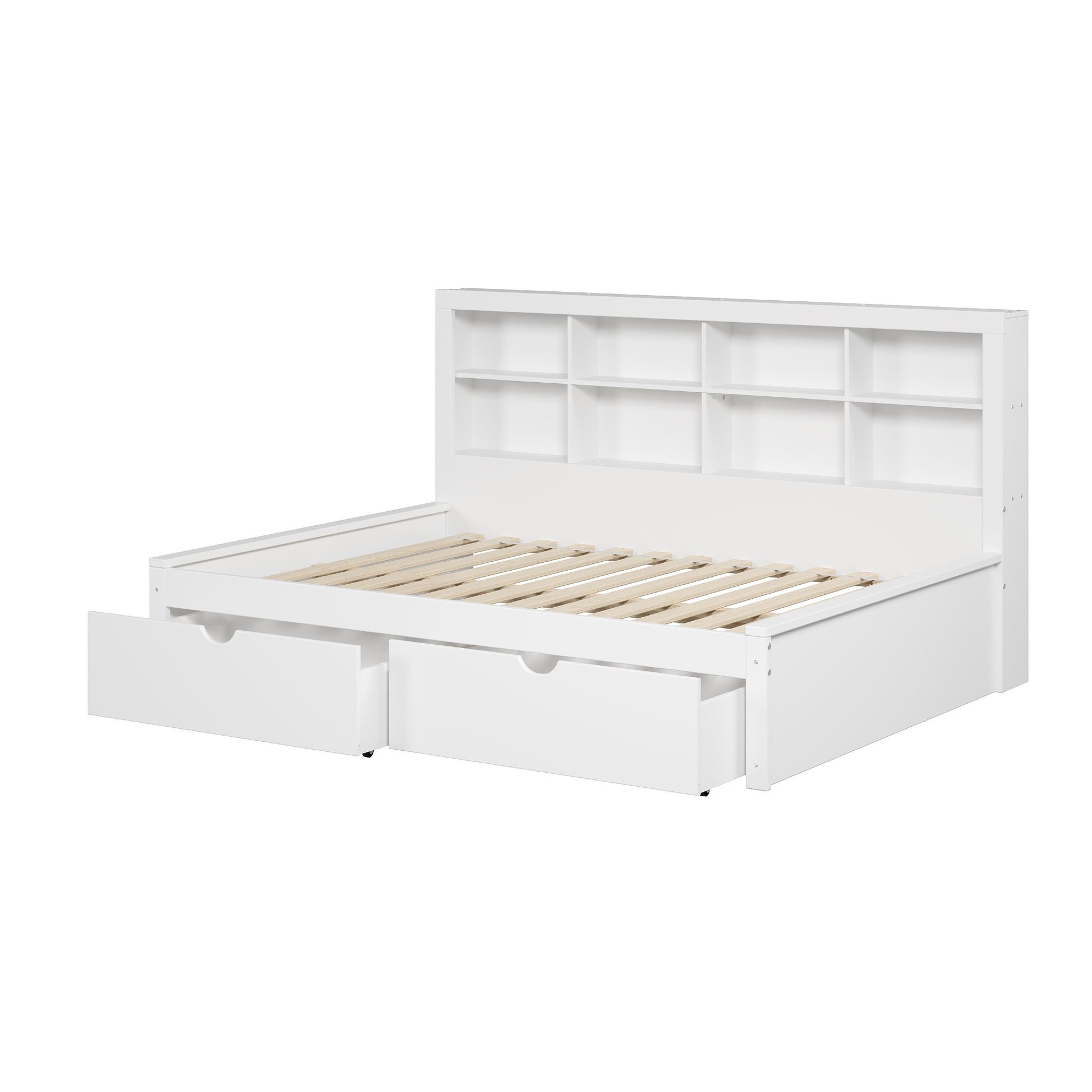  Donco Trading Company 1733-FW_505-W Bookcase Full Daybed with Drawers - White IMAGE 5