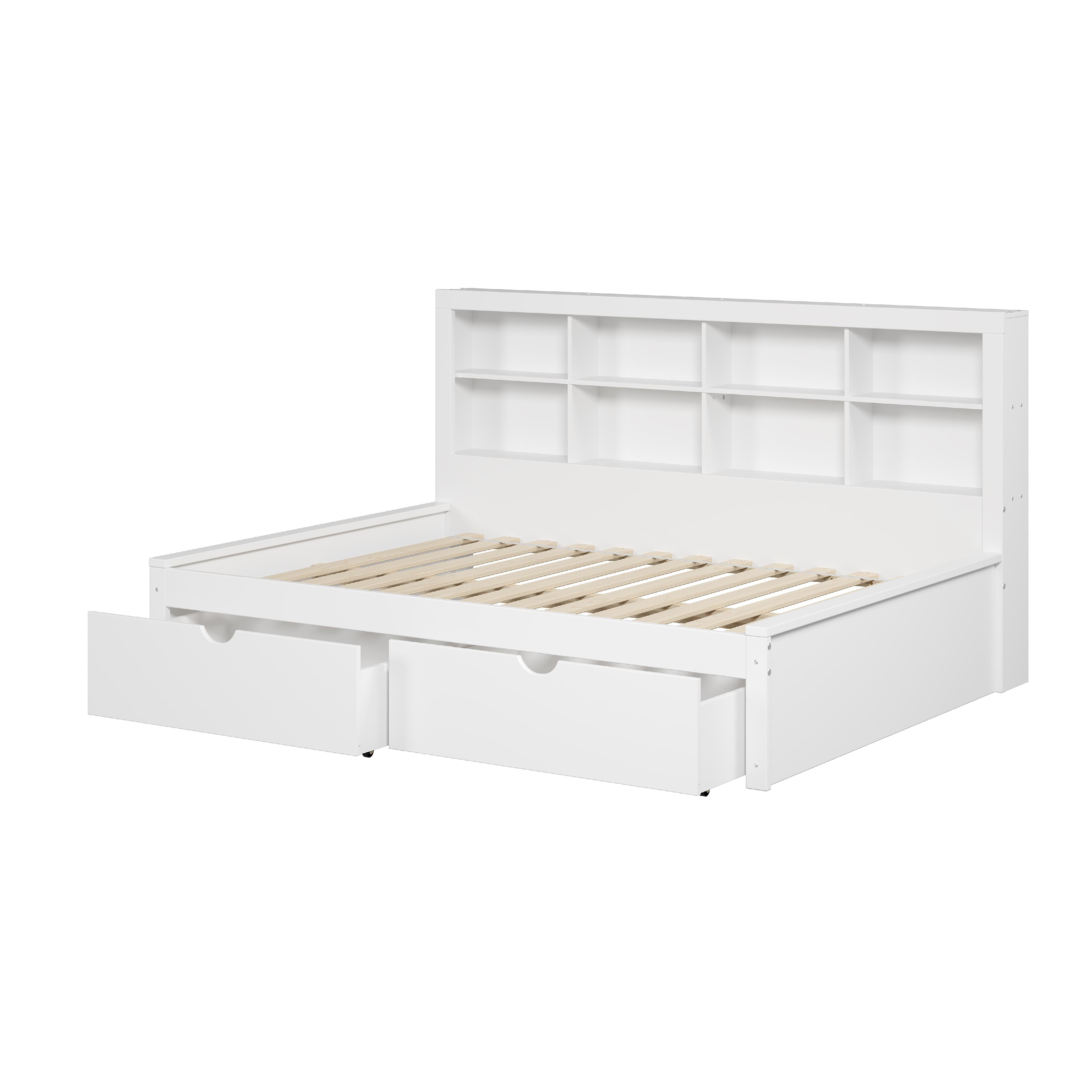  Donco Trading Company 1733-FW_505-W Bookcase Full Daybed with Drawers - White IMAGE 7