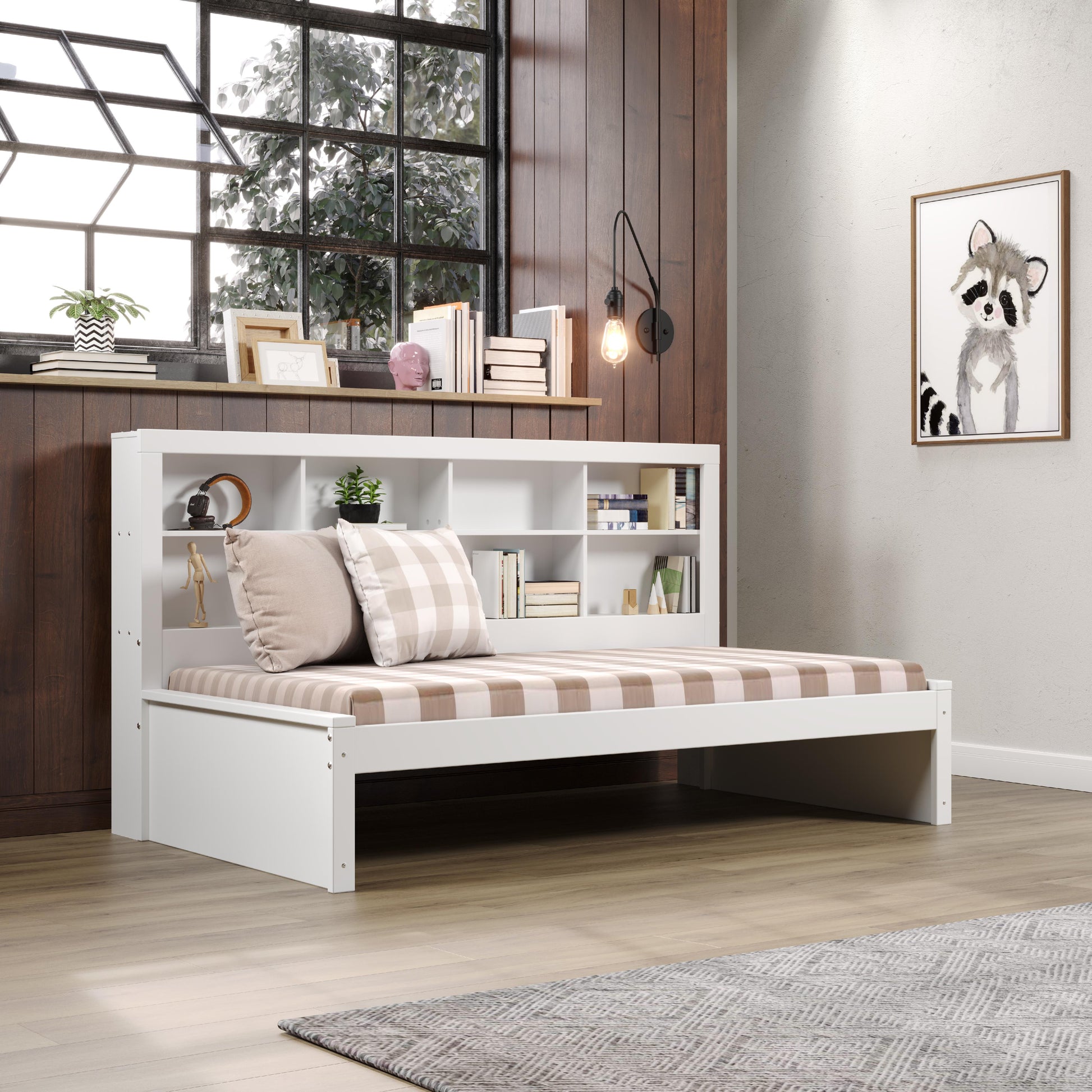  Donco Trading Company 1733-TW Bookcase Twin Daybed - White IMAGE 3