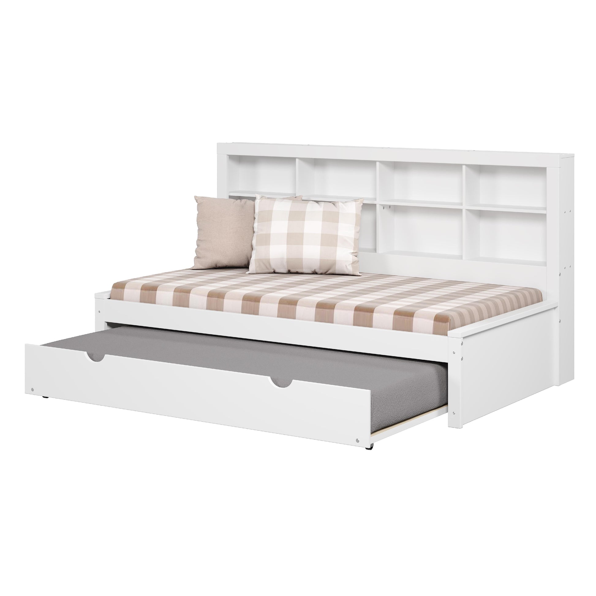  Donco Trading Company 1733-TW_503-W Bookcase Twin Daybed with Twin Trundle - White IMAGE 6
