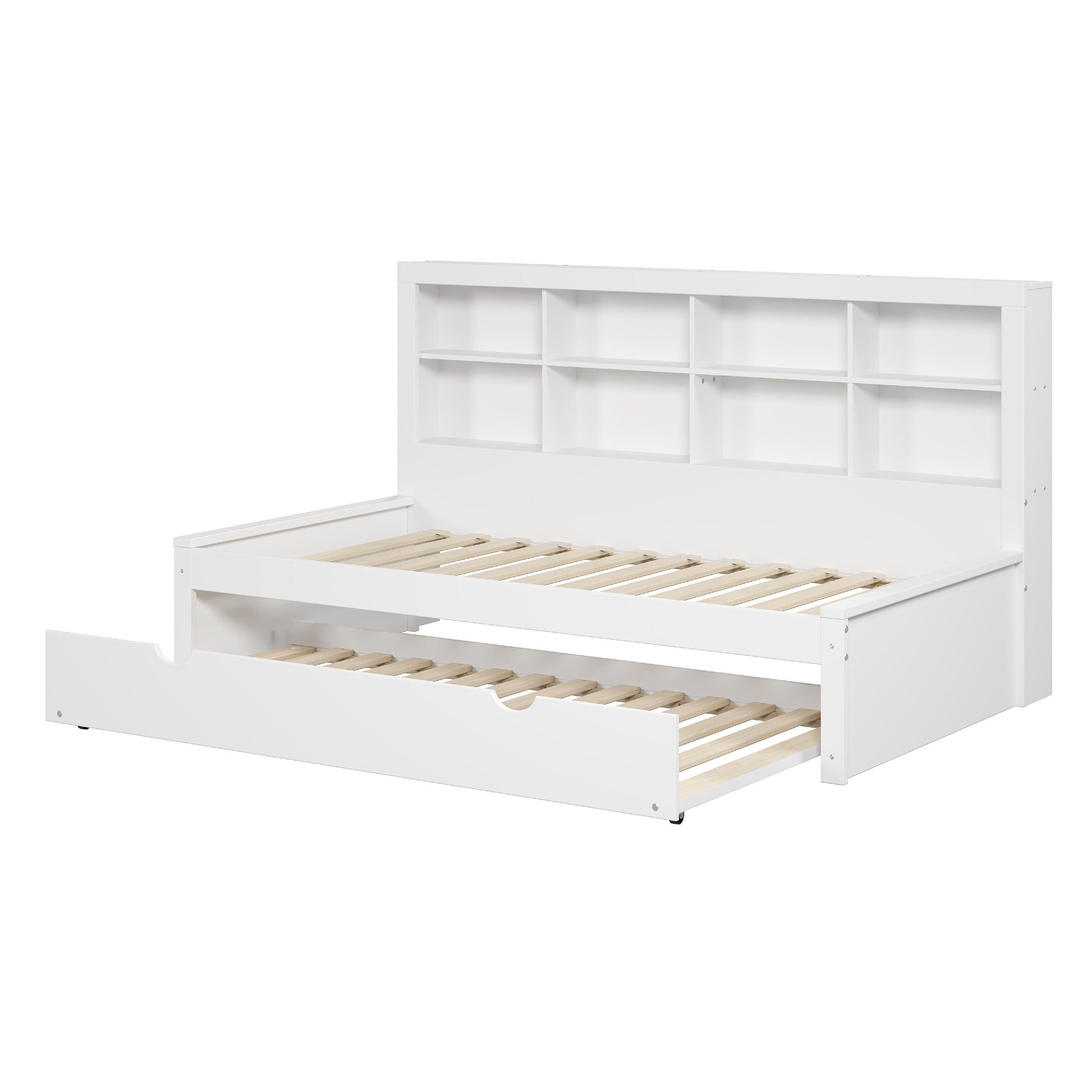  Donco Trading Company 1733-TW_503-W Bookcase Twin Daybed with Twin Trundle - White IMAGE 7