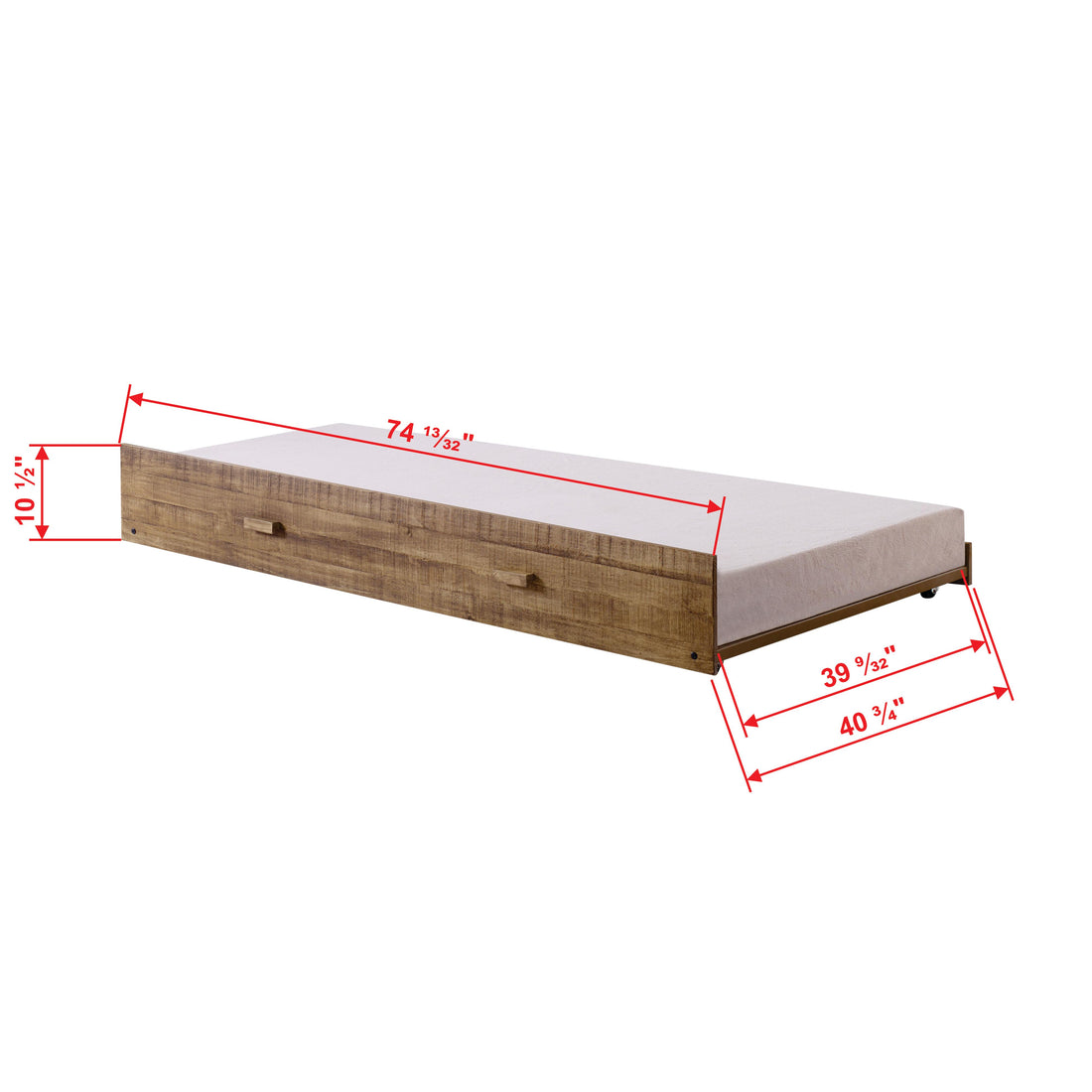 Donco Trading Company Front Porch 1898-RD Twin Trundle Bed - Rustic Driftwood IMAGE 1