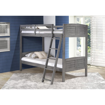  Donco Trading Company Louver 2010-TTAG Twin over Twin Bunkbed - Antique Grey IMAGE 1