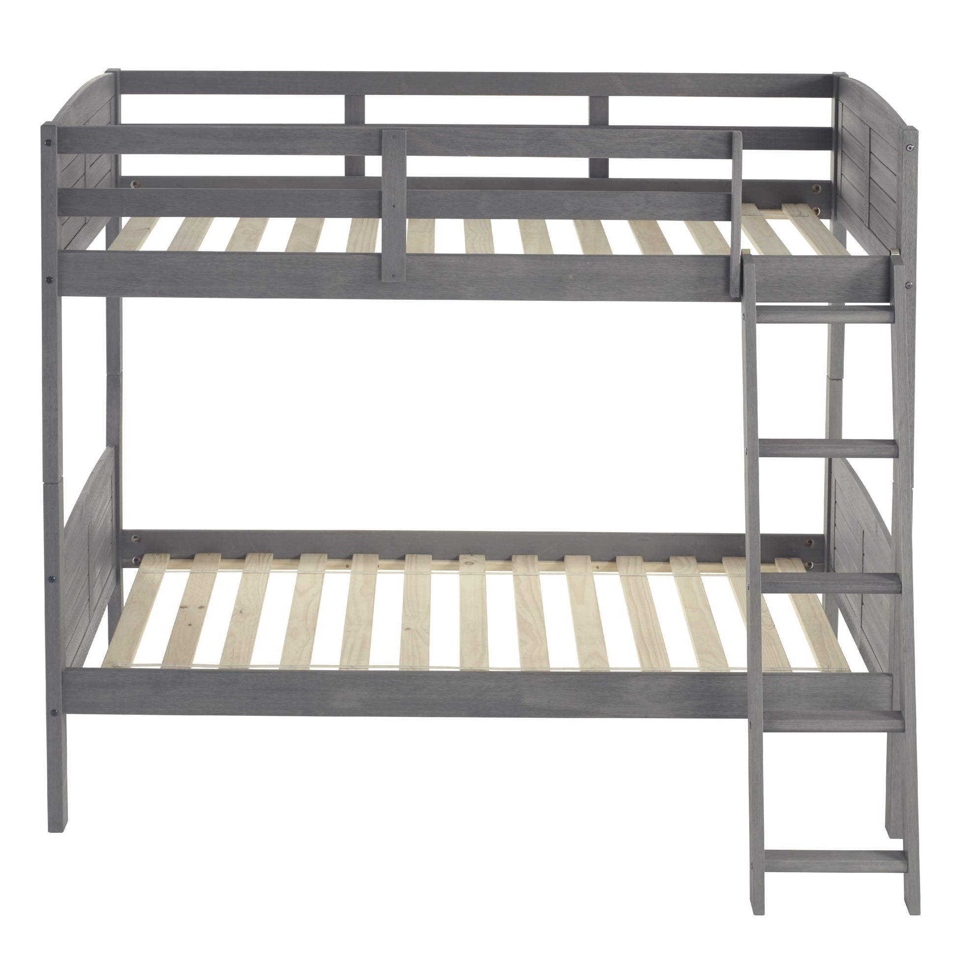  Donco Trading Company Louver 2010-TTAG Twin over Twin Bunkbed - Antique Grey IMAGE 3