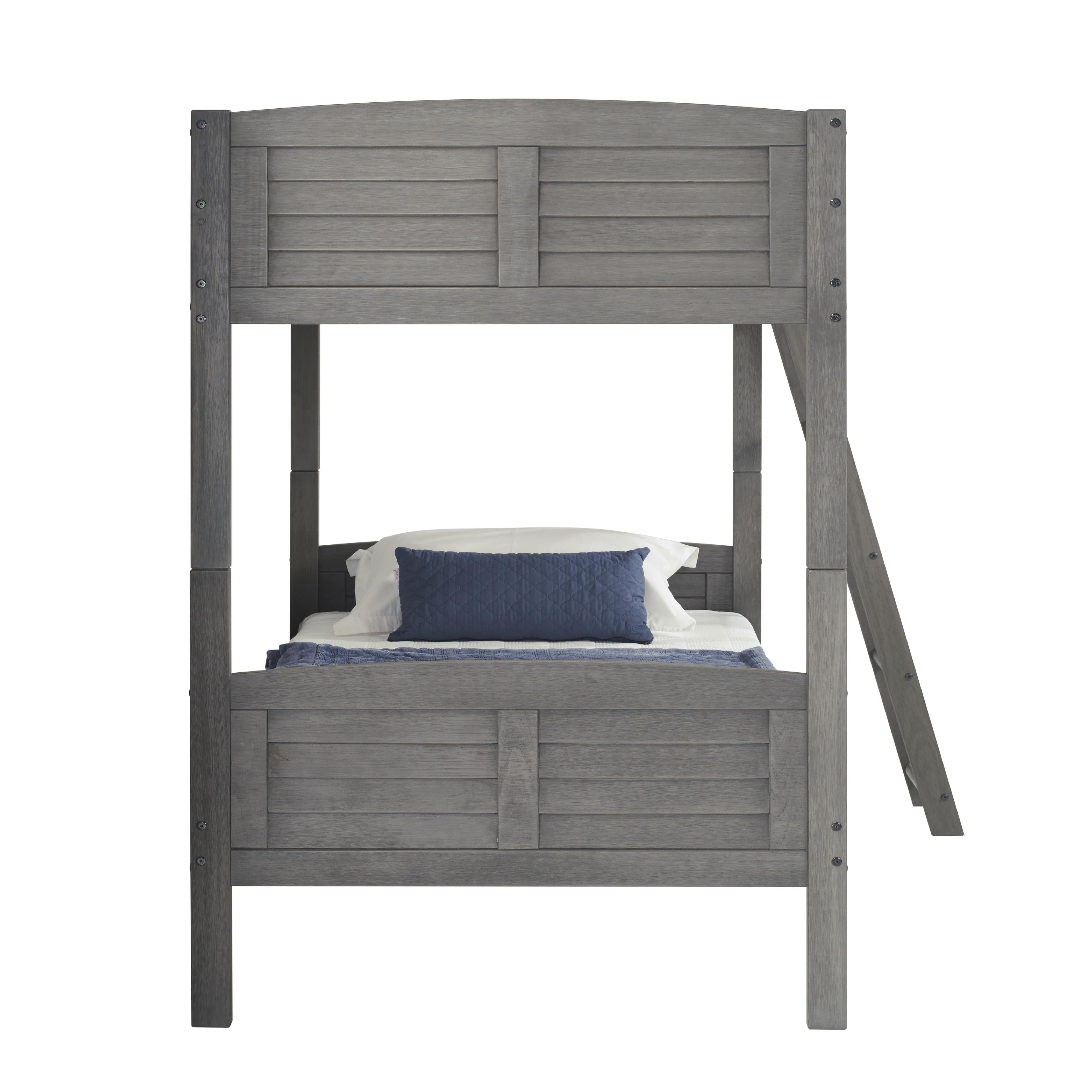  Donco Trading Company Louver 2010-TTAG Twin over Twin Bunkbed - Antique Grey IMAGE 8