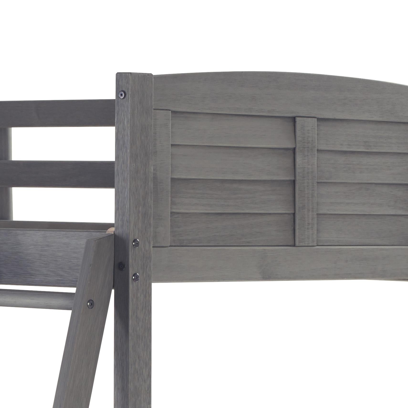  Donco Trading Company Louver 2010-TTAG_505-AG Twin over Twin Bunkbed with Drawers - Antique Grey IMAGE 8