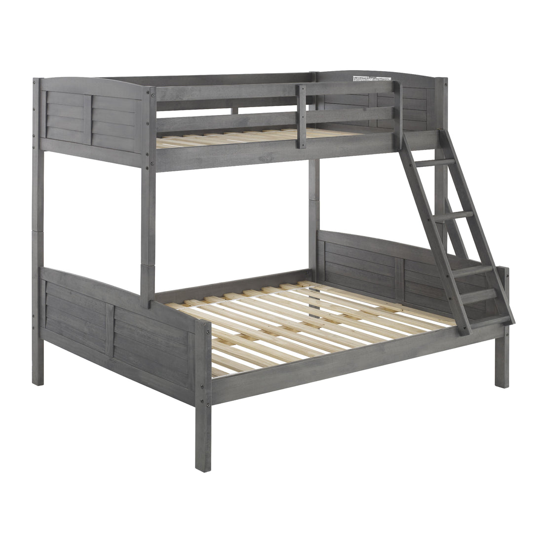  Donco Trading Company Louver 2012-TFAG Twin over Full Bunkbed - Dark Grey IMAGE 1