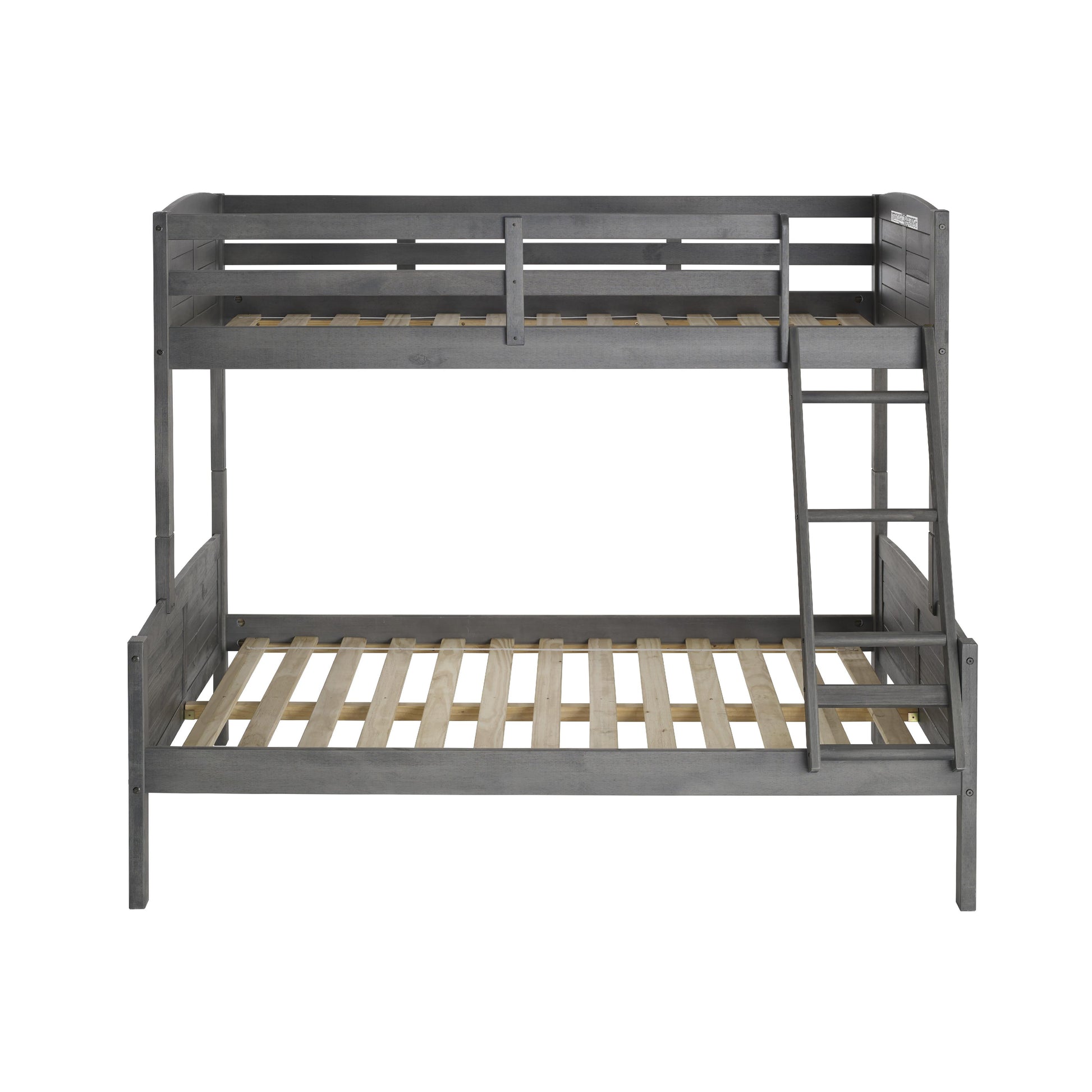  Donco Trading Company Louver 2012-TFAG Twin over Full Bunkbed - Dark Grey IMAGE 3