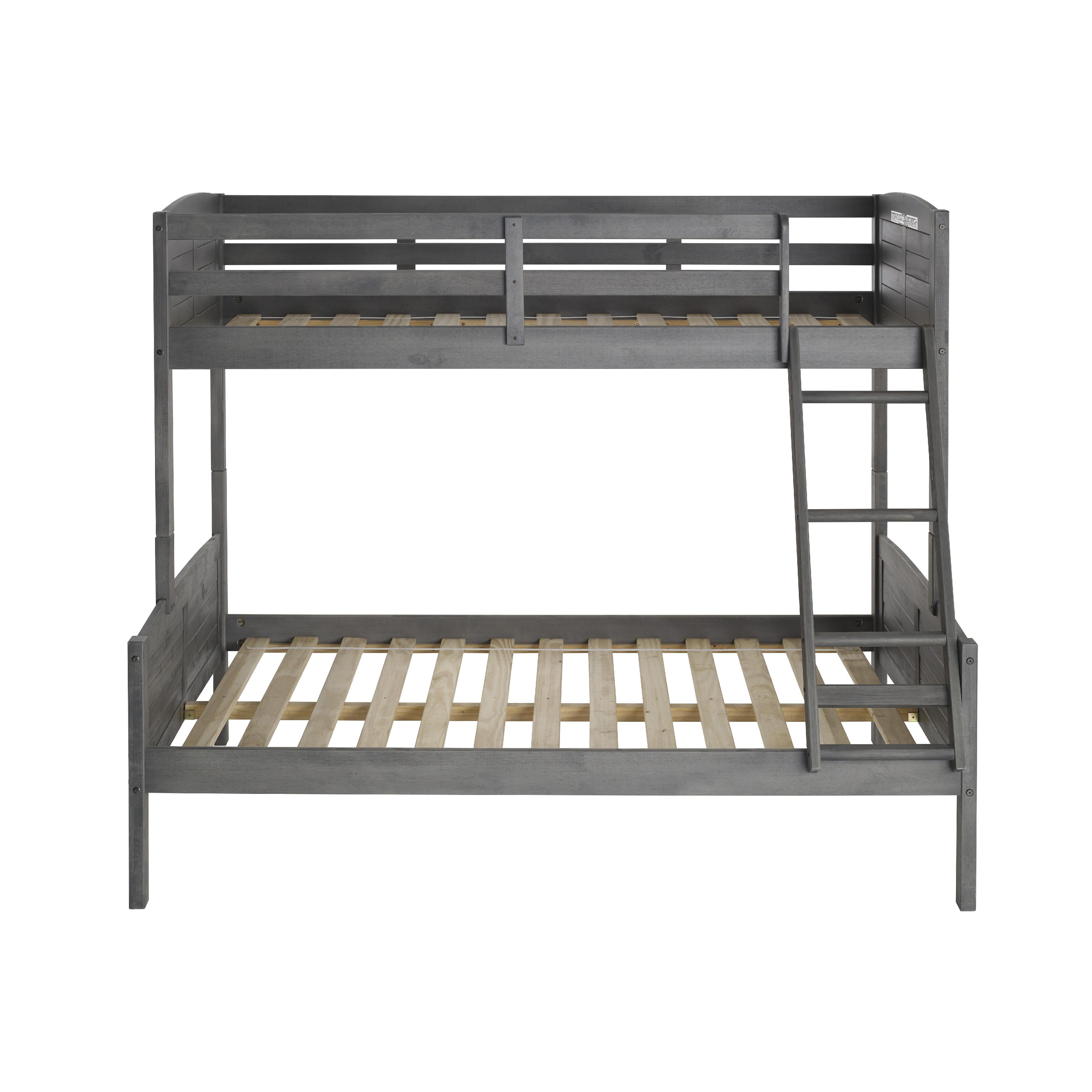  Donco Trading Company Louver 2012-TFAG Twin over Full Bunkbed - Dark Grey IMAGE 3