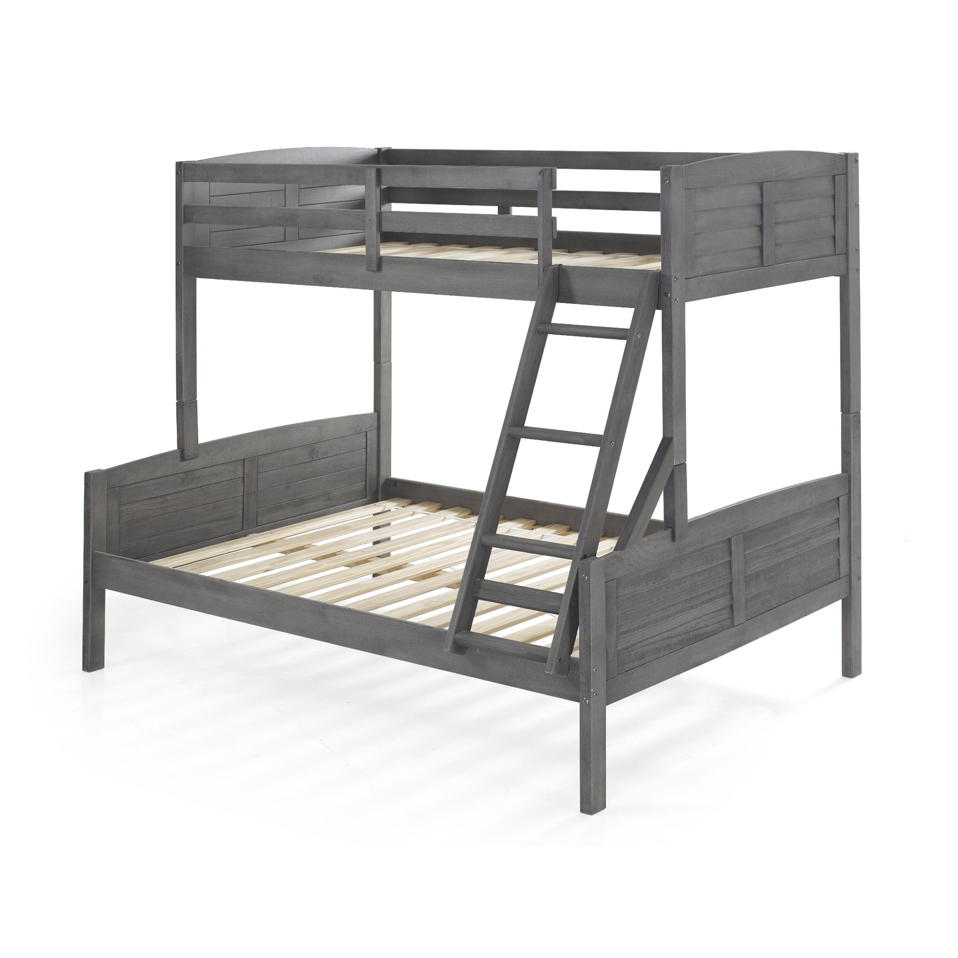  Donco Trading Company Louver 2012-TFAG Twin over Full Bunkbed - Dark Grey IMAGE 4