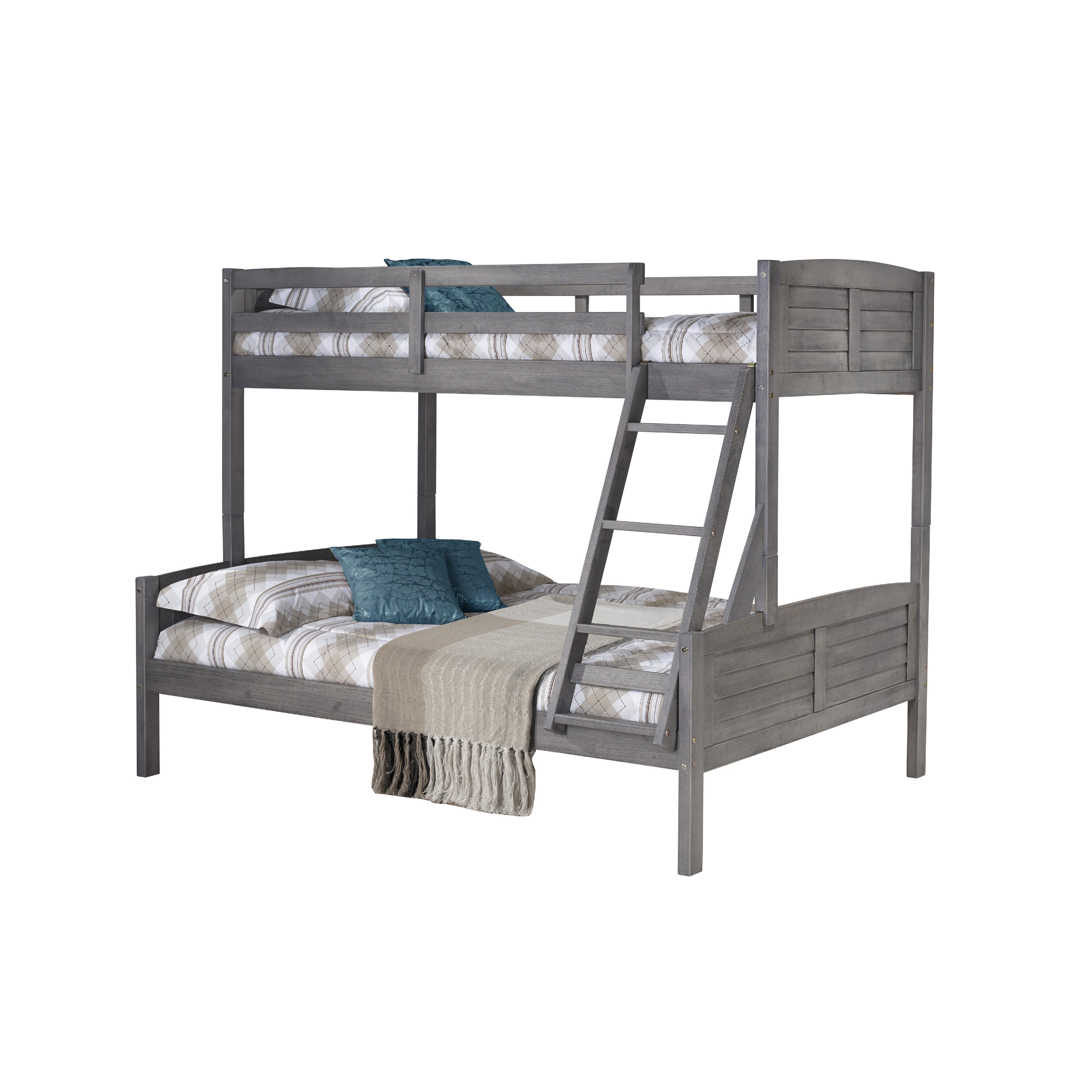  Donco Trading Company Louver 2012-TFAG Twin over Full Bunkbed - Dark Grey IMAGE 5