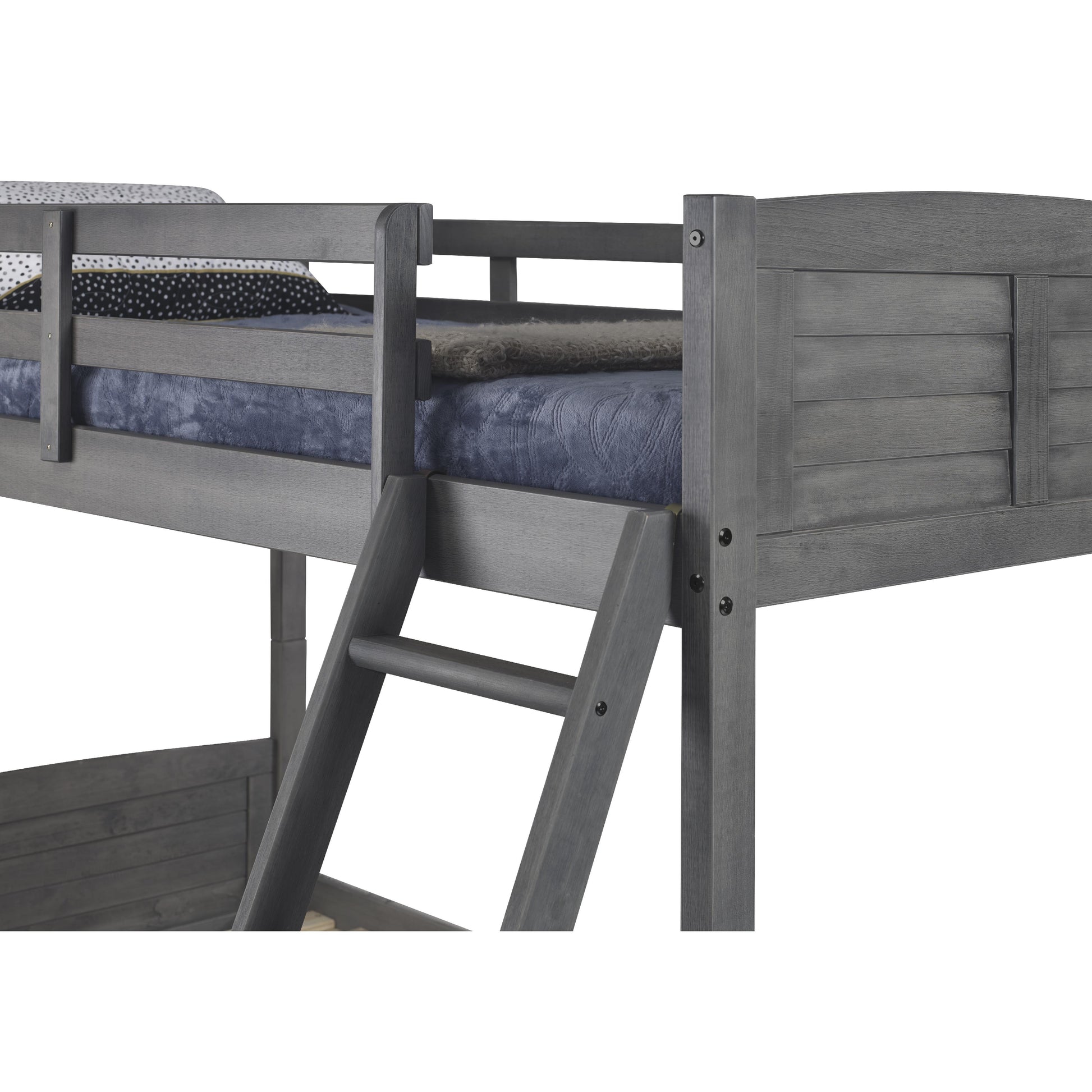  Donco Trading Company Louver 2012-TFAG_503-AG Twin over Full Bunkbed with Twin Trundle - Dark Grey IMAGE 5