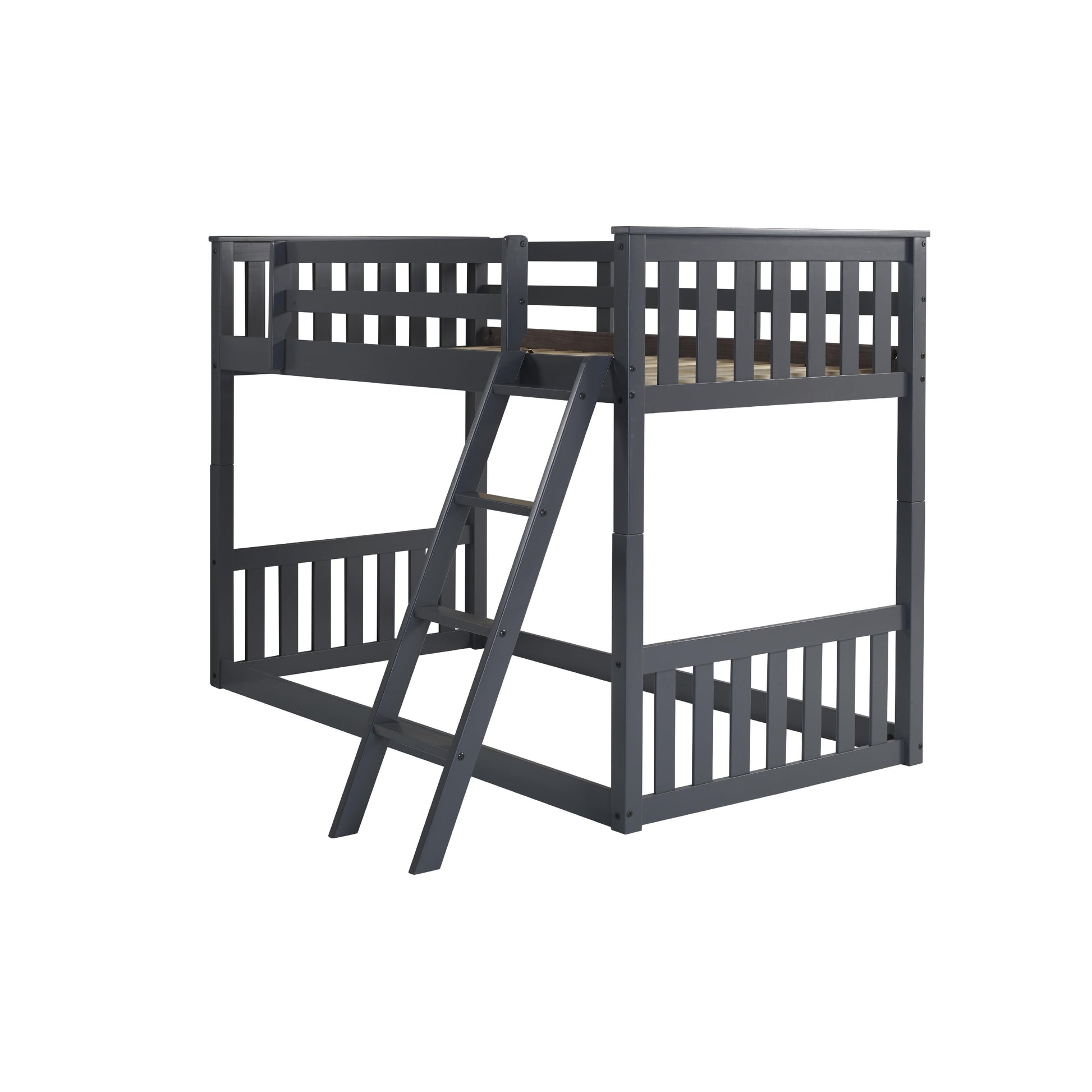  Donco Trading Company Monti Mission 201204-TTDG Twin over Twin Bunkbed - Dark Grey IMAGE 1