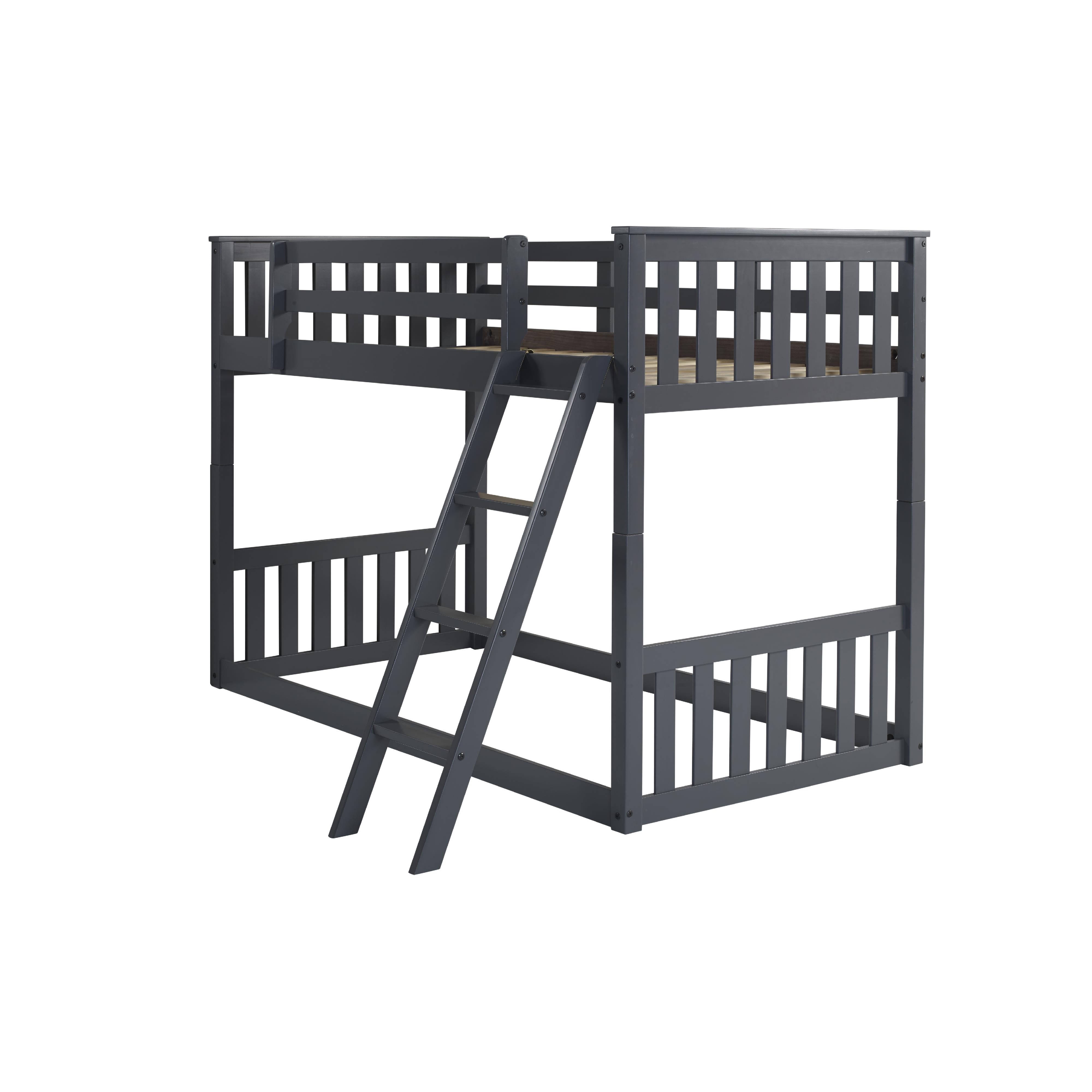  Donco Trading Company Monti Mission 201204-TTDG Twin over Twin Bunkbed - Dark Grey IMAGE 1