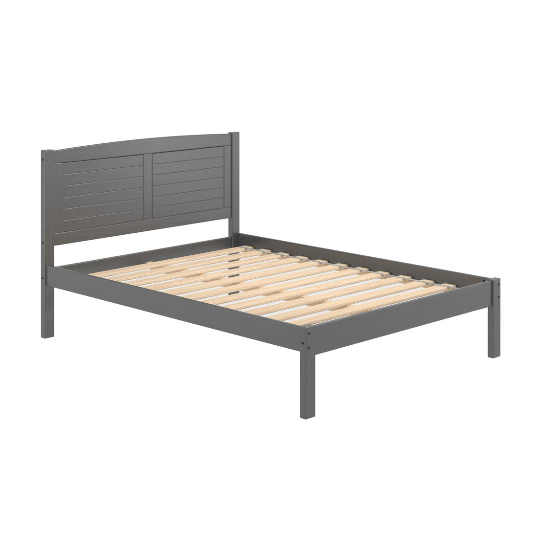  Donco Trading Company Louver 212-FAG Full Bed - Rustic Walnut IMAGE 1