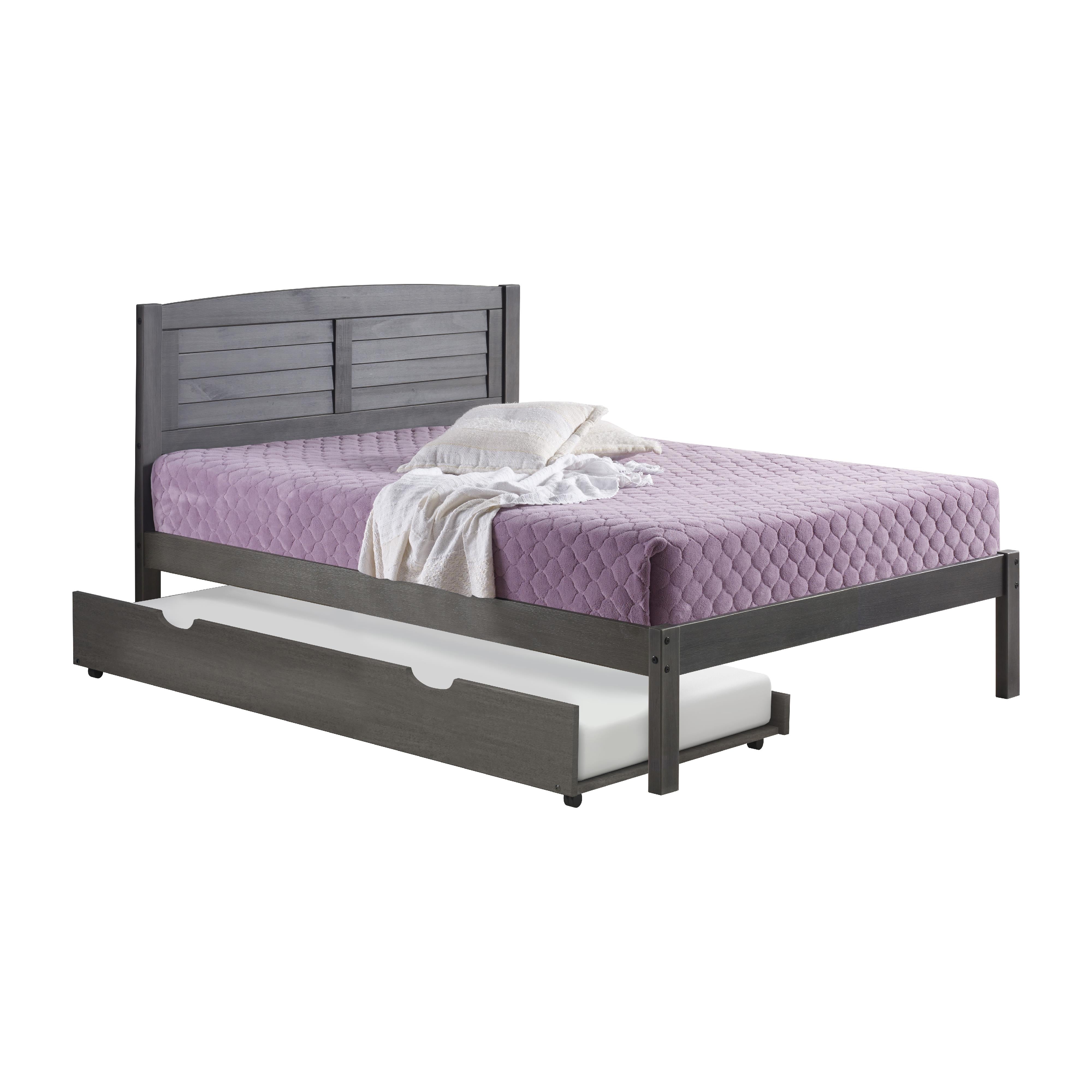 Donco Trading Company Louver 212-FAG_503-AG Full Bed with Twin Trundle - Antique Grey IMAGE 4