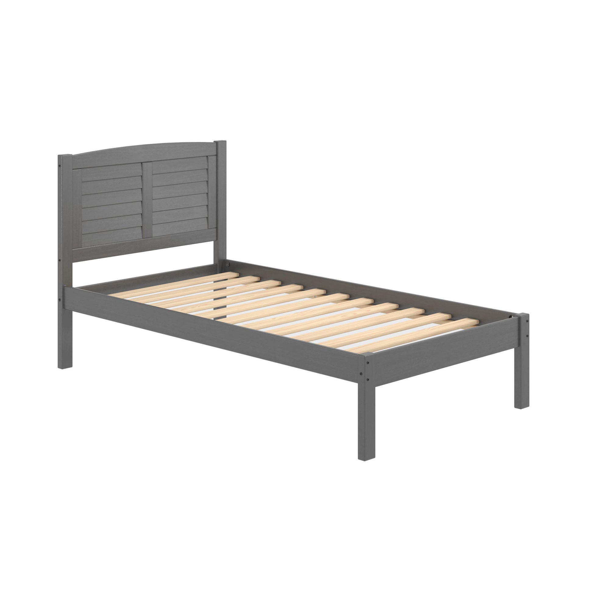  Donco Trading Company Louver 212-TAG Twin Bed - Antique Grey IMAGE 2