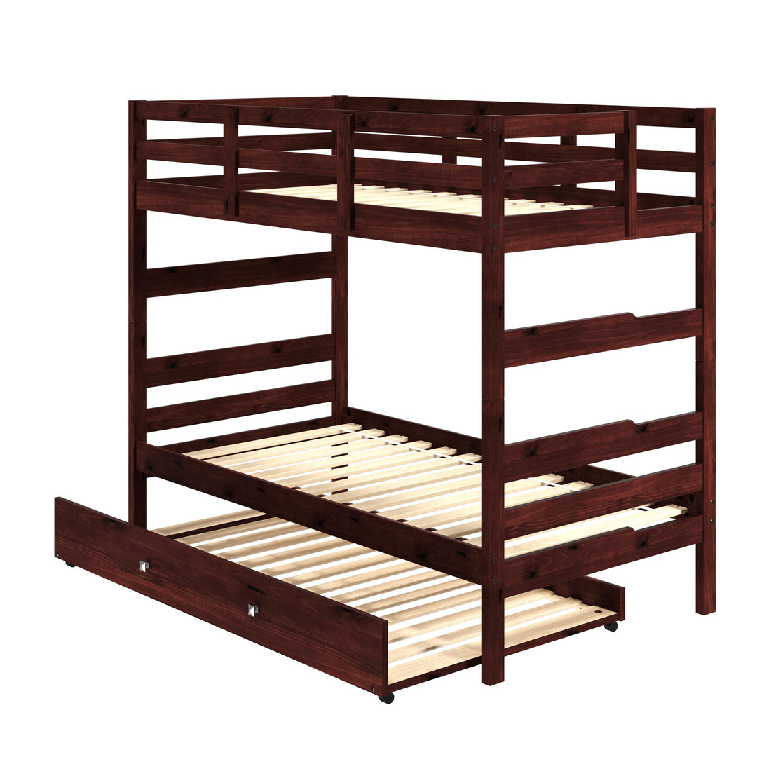  Donco Trading Company Promo Shaker 2305-TTCP_503-CP Twin over Twin Bunkbed with Twin Trundle - Cappuccino IMAGE 1