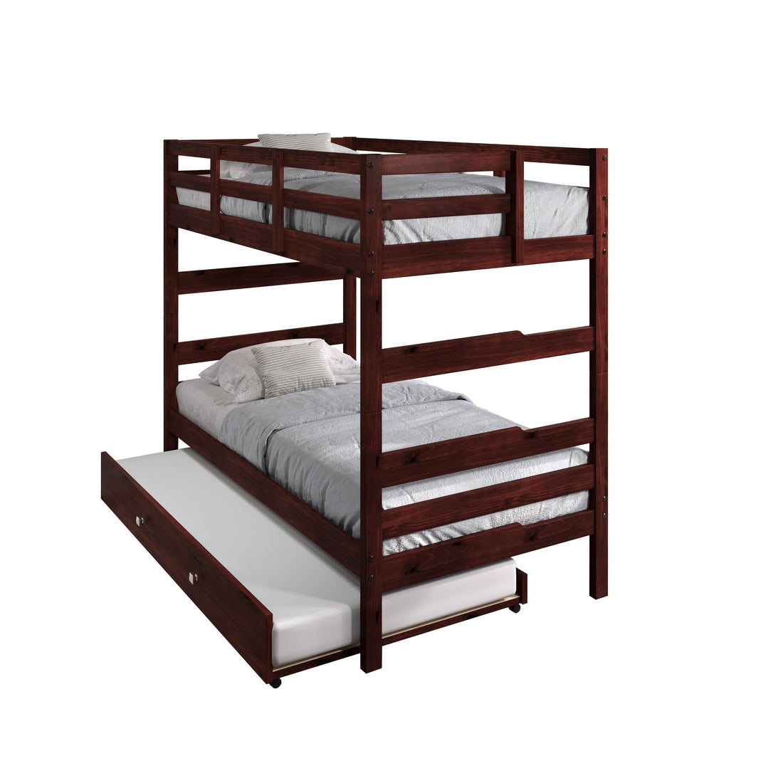  Donco Trading Company Promo Shaker 2305-TTCP_503-CP Twin over Twin Bunkbed with Twin Trundle - Cappuccino IMAGE 1