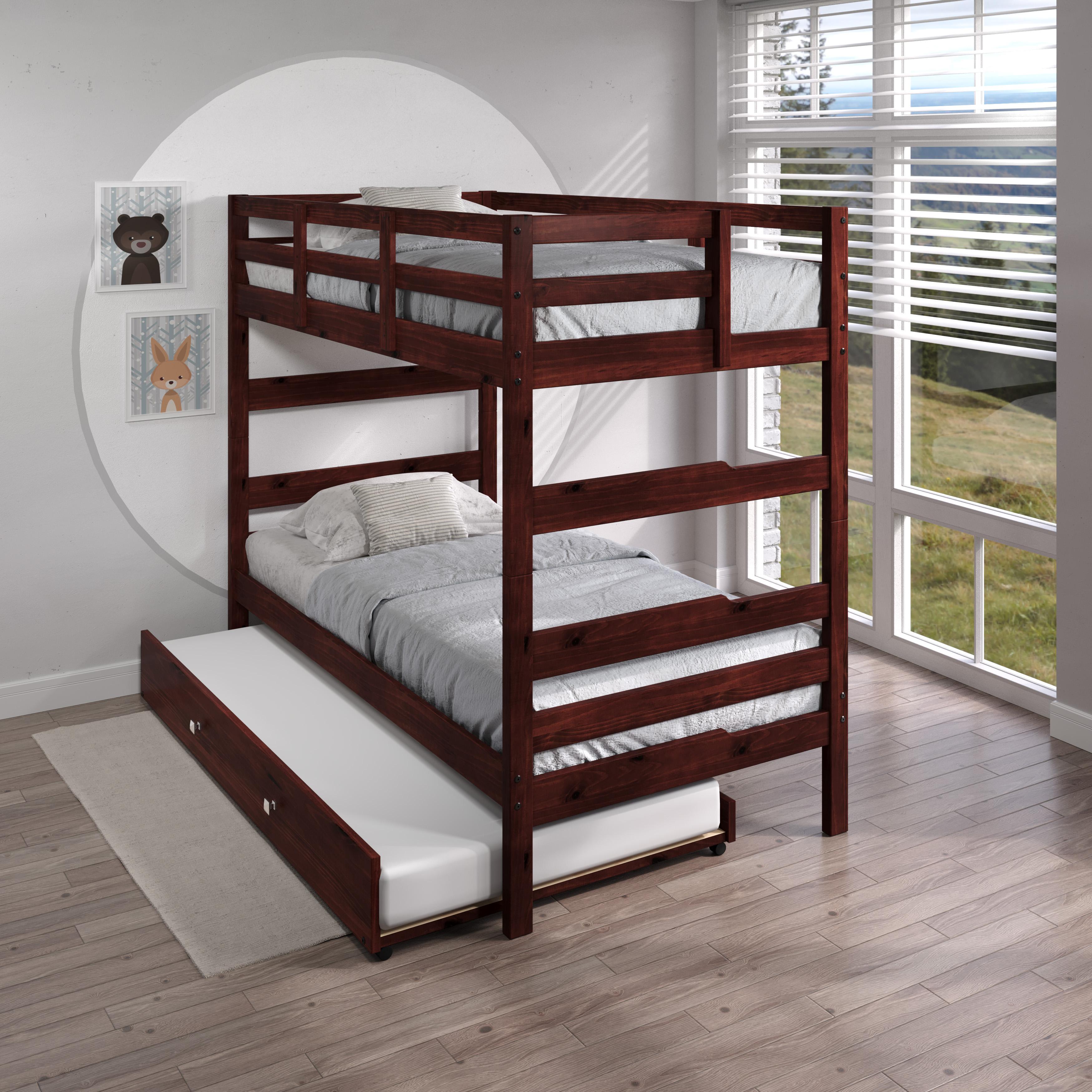  Donco Trading Company Promo Shaker 2305-TTCP_503-CP Twin over Twin Bunkbed with Twin Trundle - Cappuccino IMAGE 3
