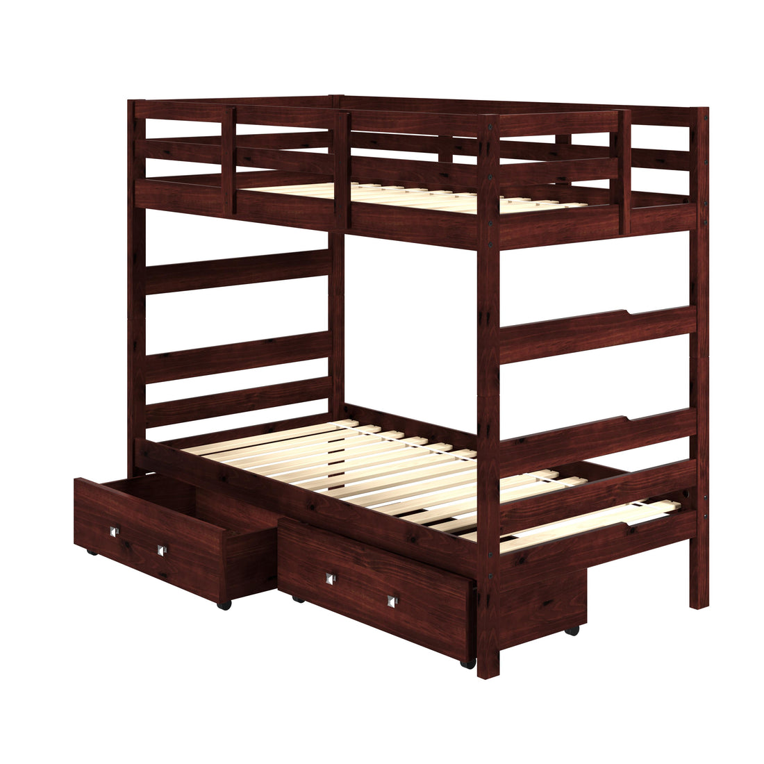  Donco Trading Company Promo Shaker 2305-TTCP_505-CP Twin over Twin Bunkbed with Drawers - Cappuccino IMAGE 1