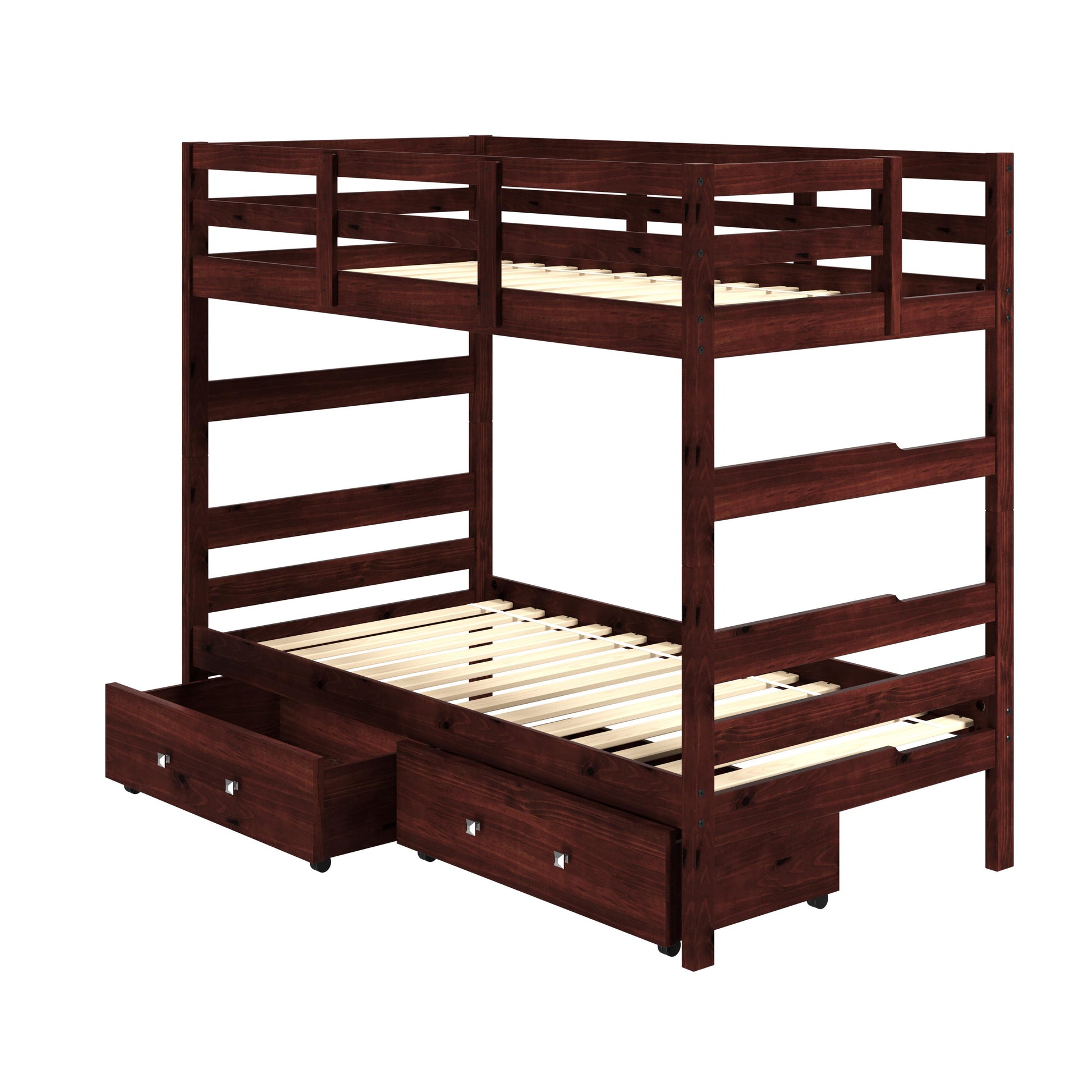  Donco Trading Company Promo Shaker 2305-TTCP_505-CP Twin over Twin Bunkbed with Drawers - Cappuccino IMAGE 1