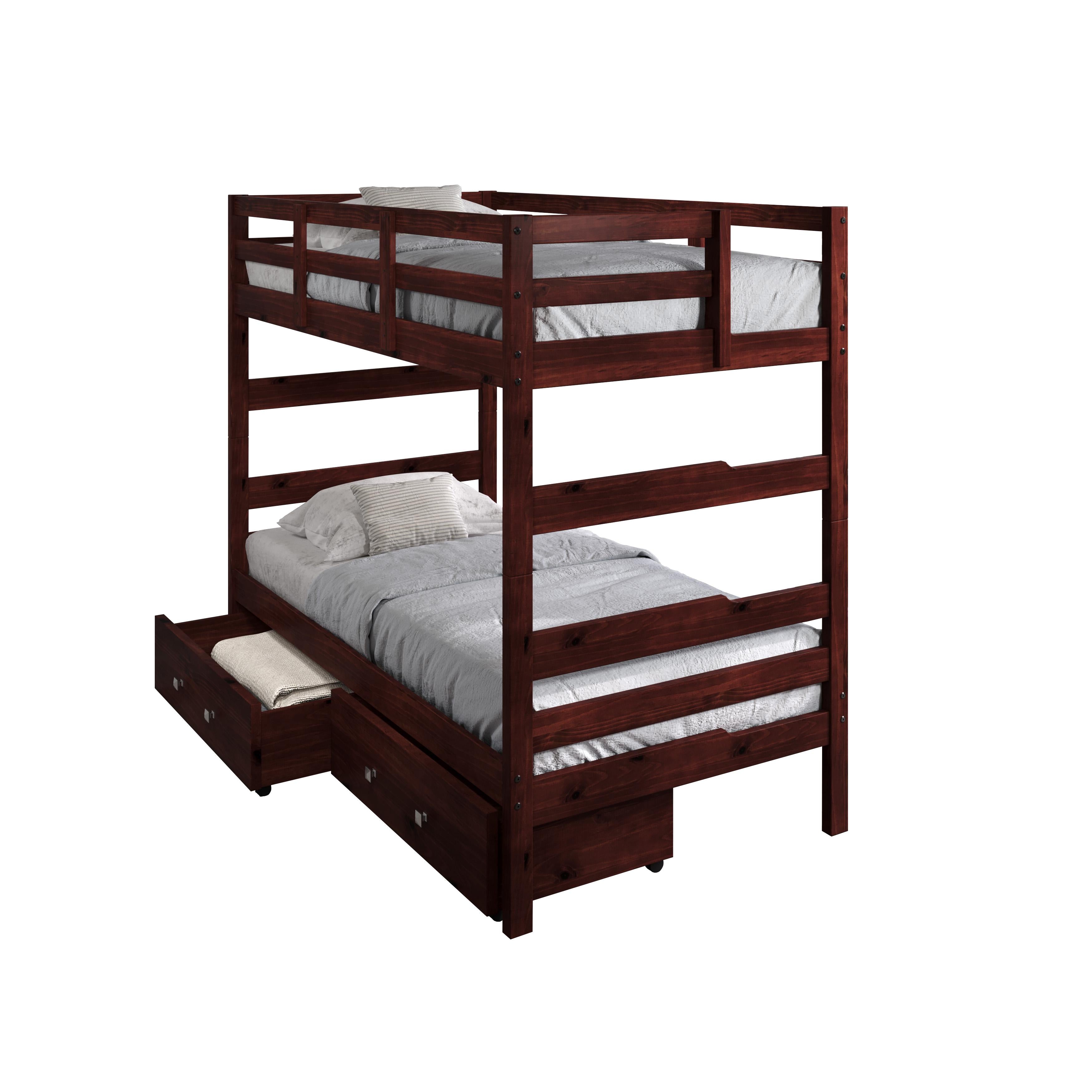  Donco Trading Company Promo Shaker 2305-TTCP_505-CP Twin over Twin Bunkbed with Drawers - Cappuccino IMAGE 2