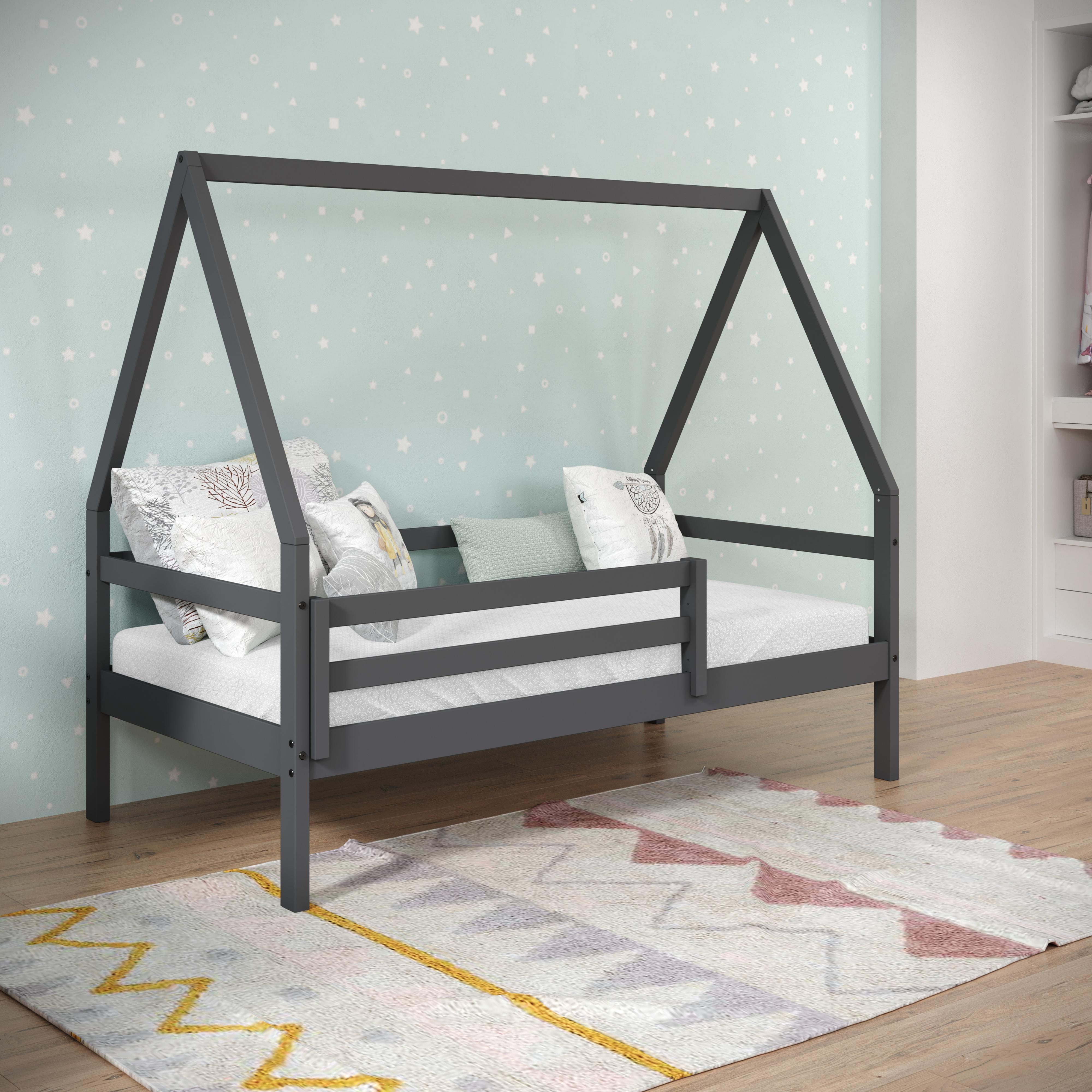  Donco Trading Company A-Frame 2310-TDG Modern Twin House Bed - Dark Grey IMAGE 2