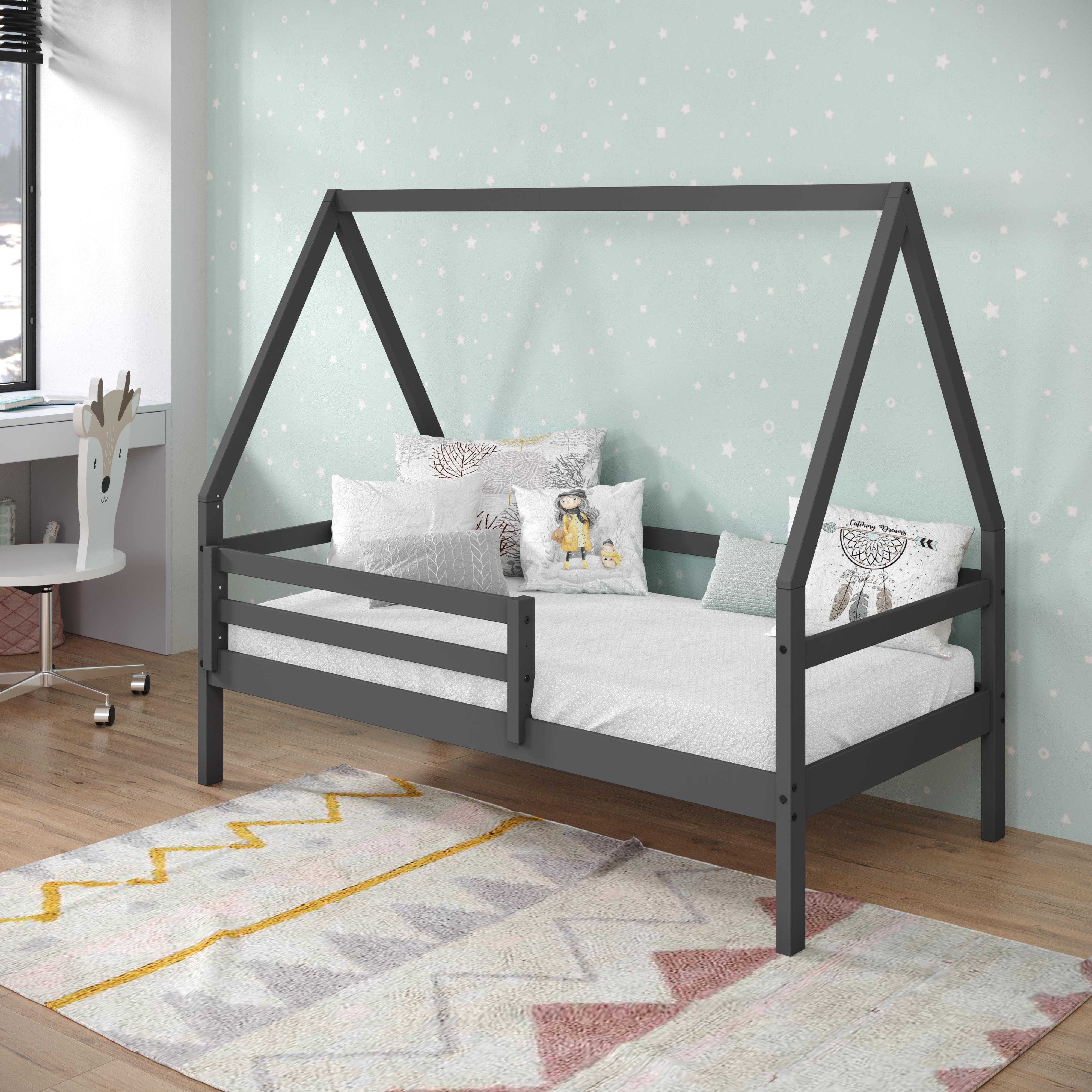  Donco Trading Company A-Frame 2310-TDG Modern Twin House Bed - Dark Grey IMAGE 5
