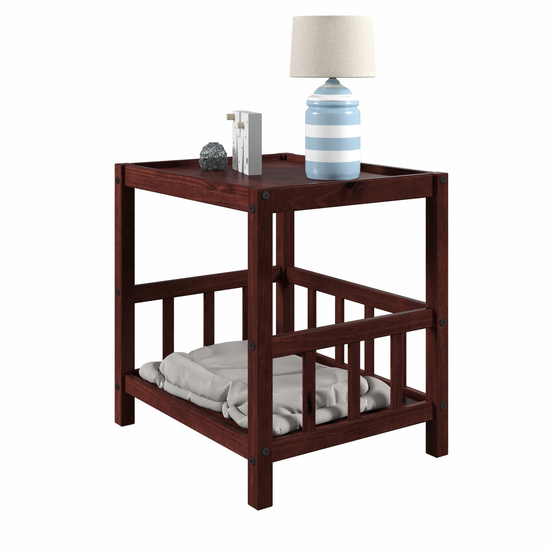  Donco Trading Company Best Friend 2312CP Nightstand Pet End Table - Cappuccino IMAGE 1