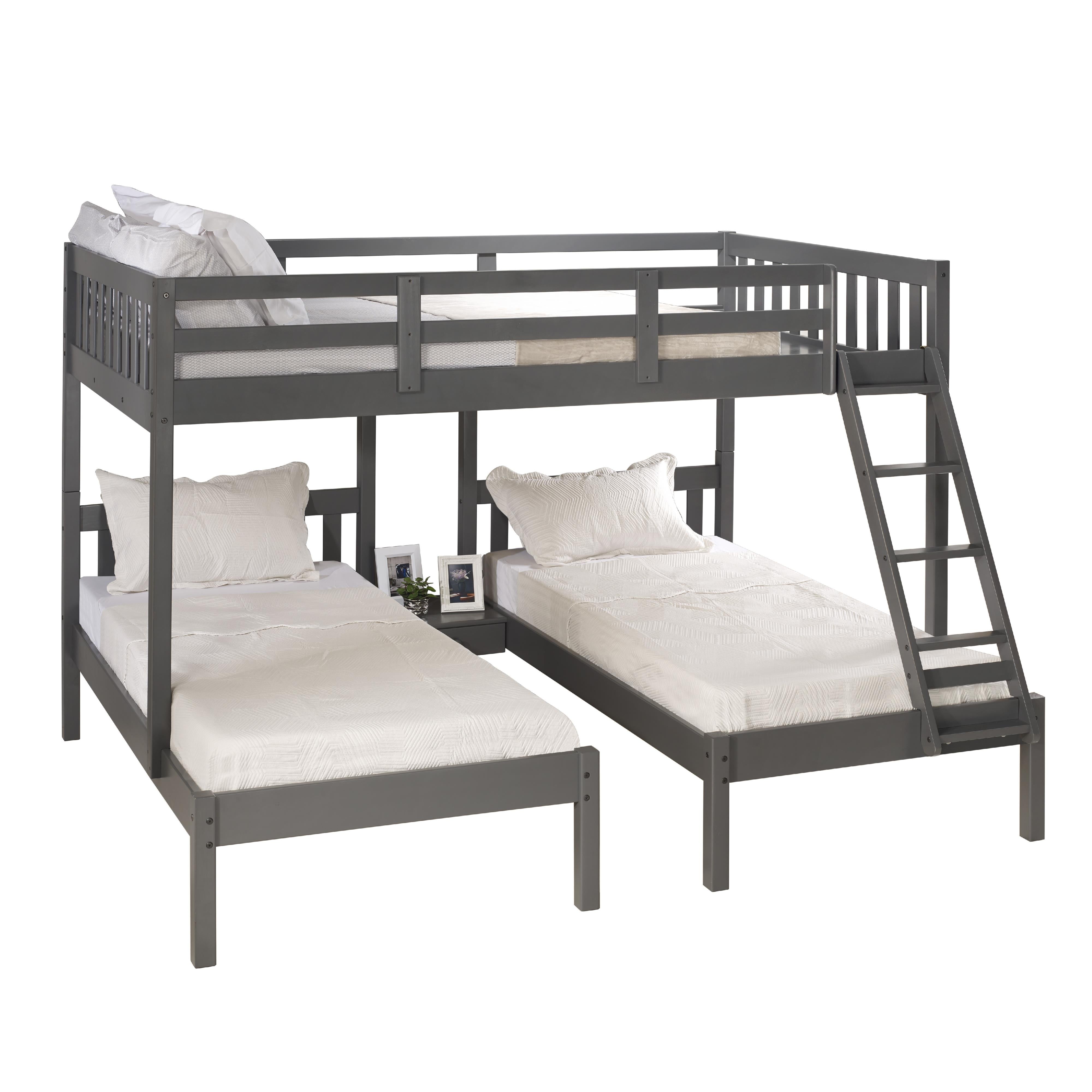  Donco Trading Company Treble Mission 2332-FTTDG Full over Two Twin Bunkbed - Dark Grey IMAGE 4