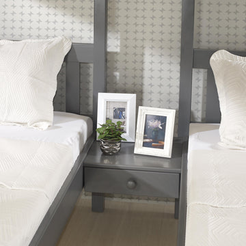  Donco Trading Company Treble Mission 2332-FTTDG_505-DG Full over Two Twin Bunkbed with Drawers - Dark Grey IMAGE 1