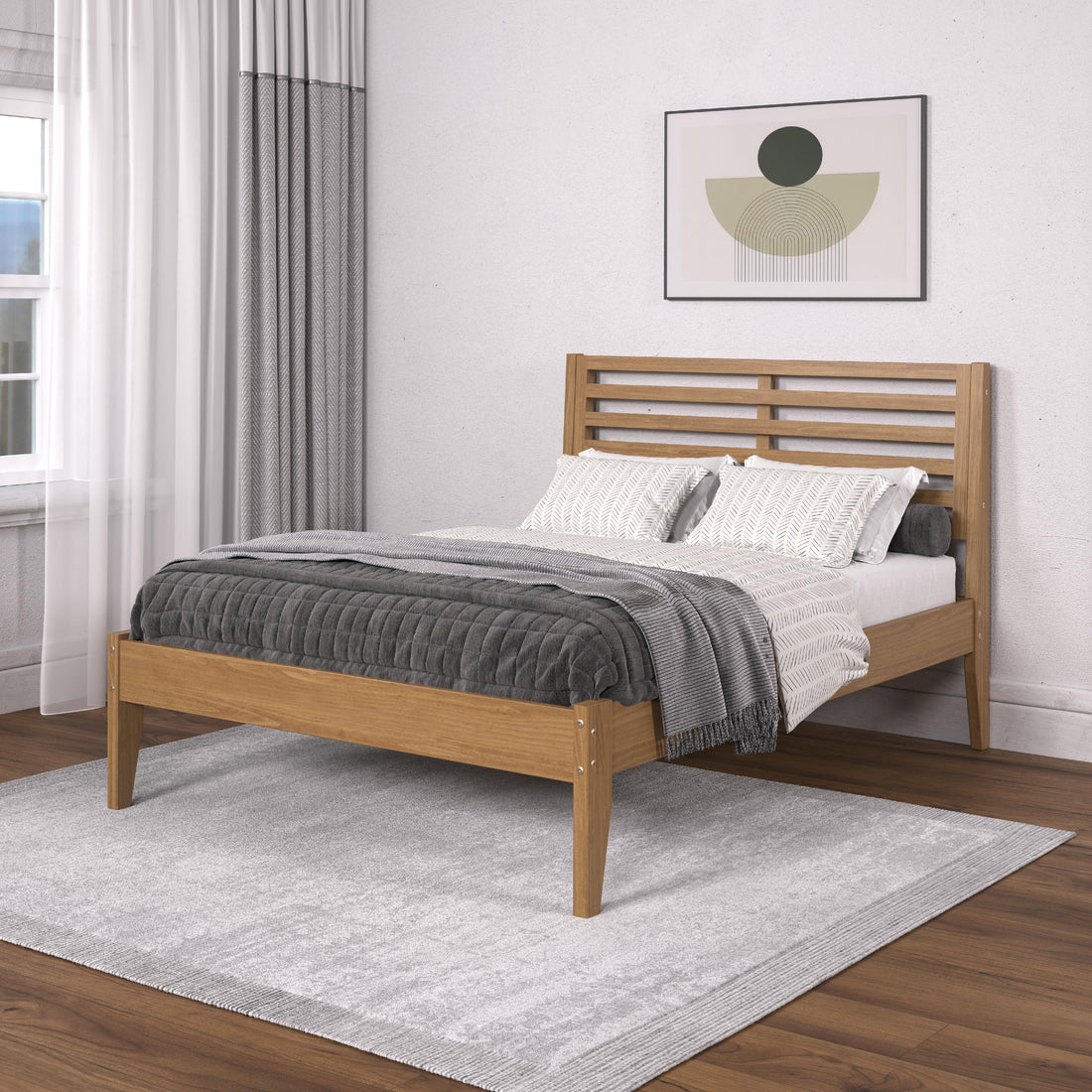  Donco Trading Company Roan 2531-FUO Full Platform Bed - Urban Oak IMAGE 1