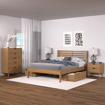  Donco Trading Company Roan 2531-FUO_505-UO Full Platform Bed with Drawers - Urban Oak IMAGE 1