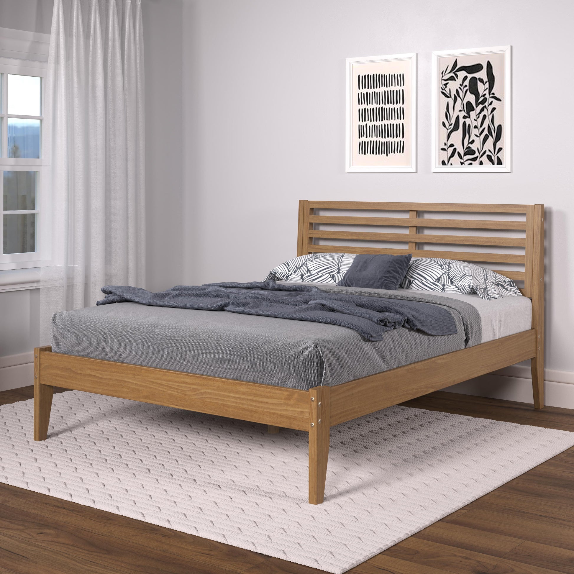  Donco Trading Company Roan 2531-QUO Queen Platform Bed - Urban Oak IMAGE 3