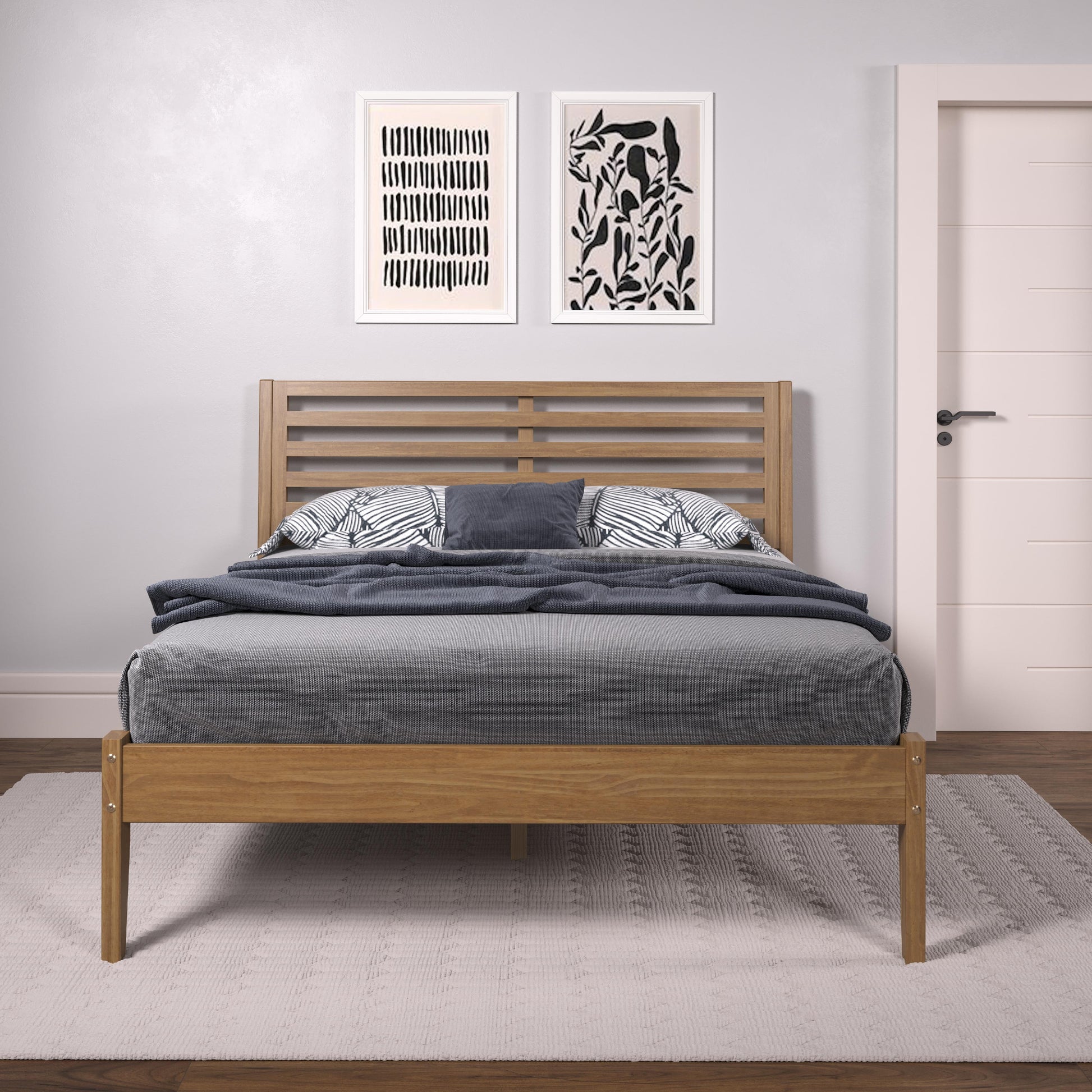  Donco Trading Company Roan 2531-QUO Queen Platform Bed - Urban Oak IMAGE 4
