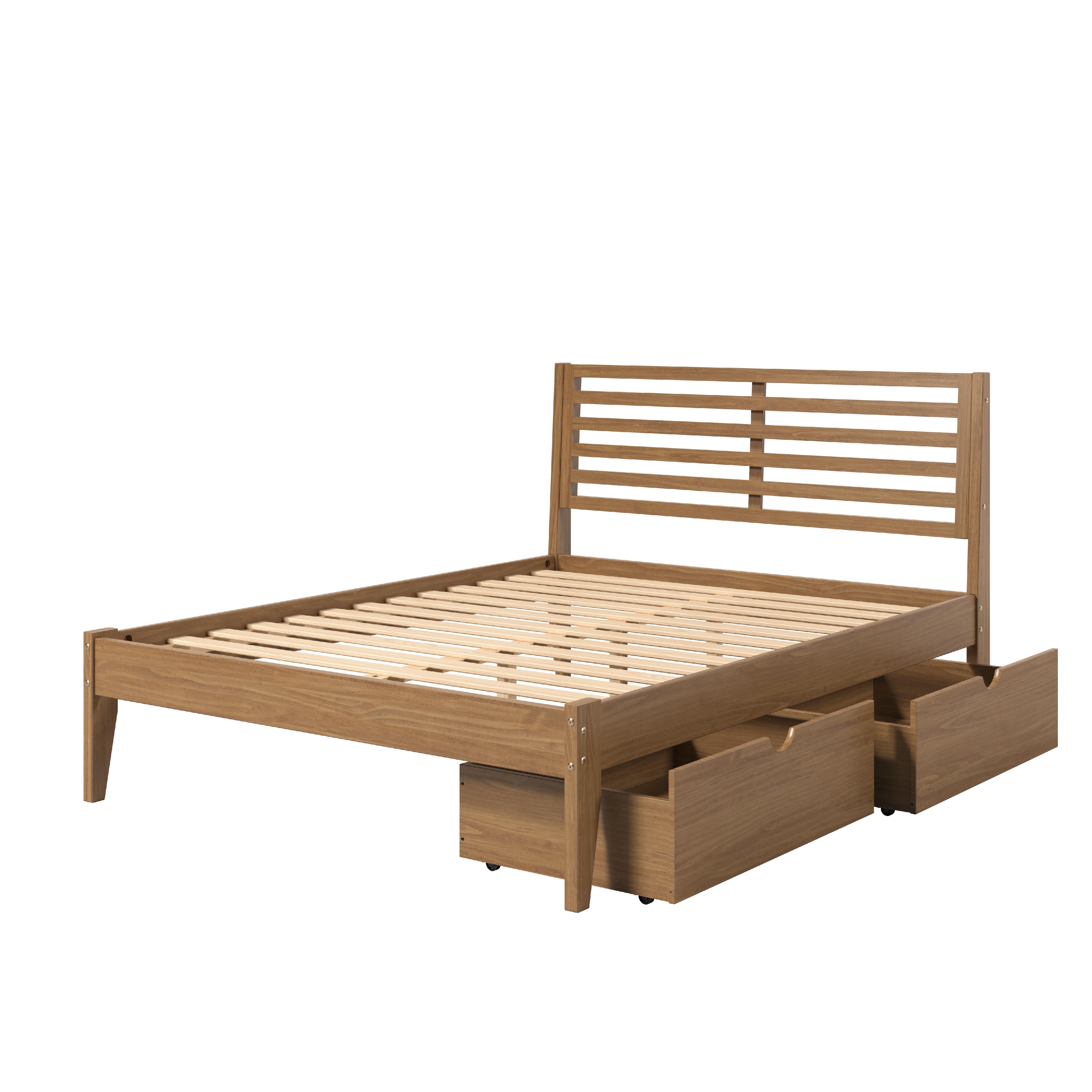  Donco Trading Company Roan 2531-QUO_505-UO Queen Platform Bed with Drawers - Urban Oak IMAGE 3