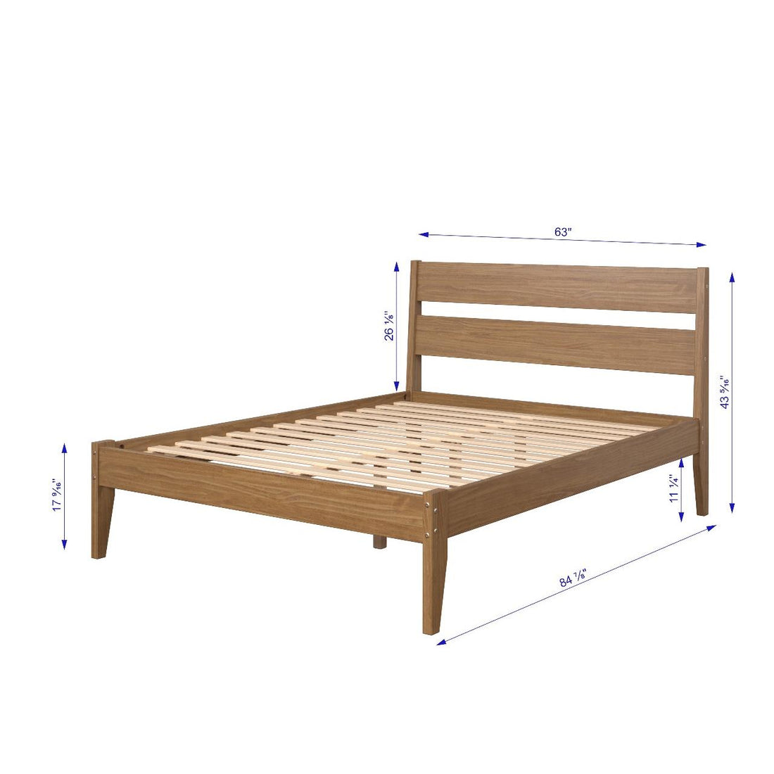  Donco Trading Company 2545-QUO Low Board Queen Platform Bed - Urban Oak IMAGE 1