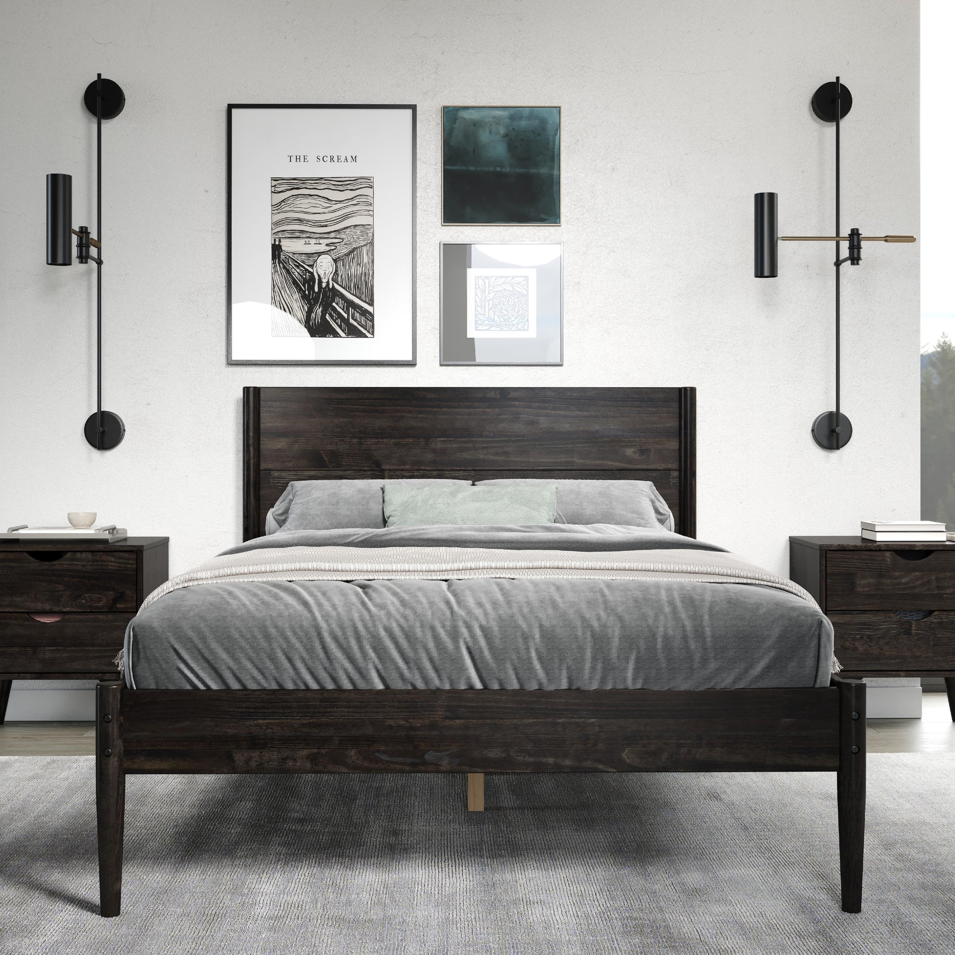  Donco Trading Company Mid Center 2578-FUWL Full Platform Bed - Urban Walnut IMAGE 3