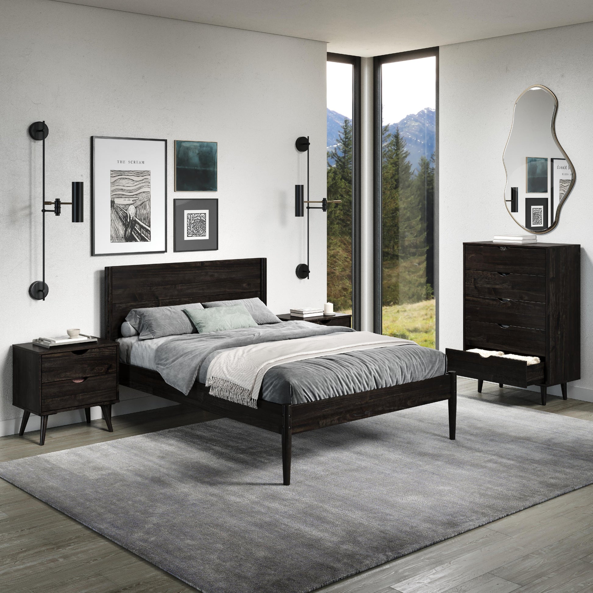  Donco Trading Company Mid Center 2578-FUWL Full Platform Bed - Urban Walnut IMAGE 4