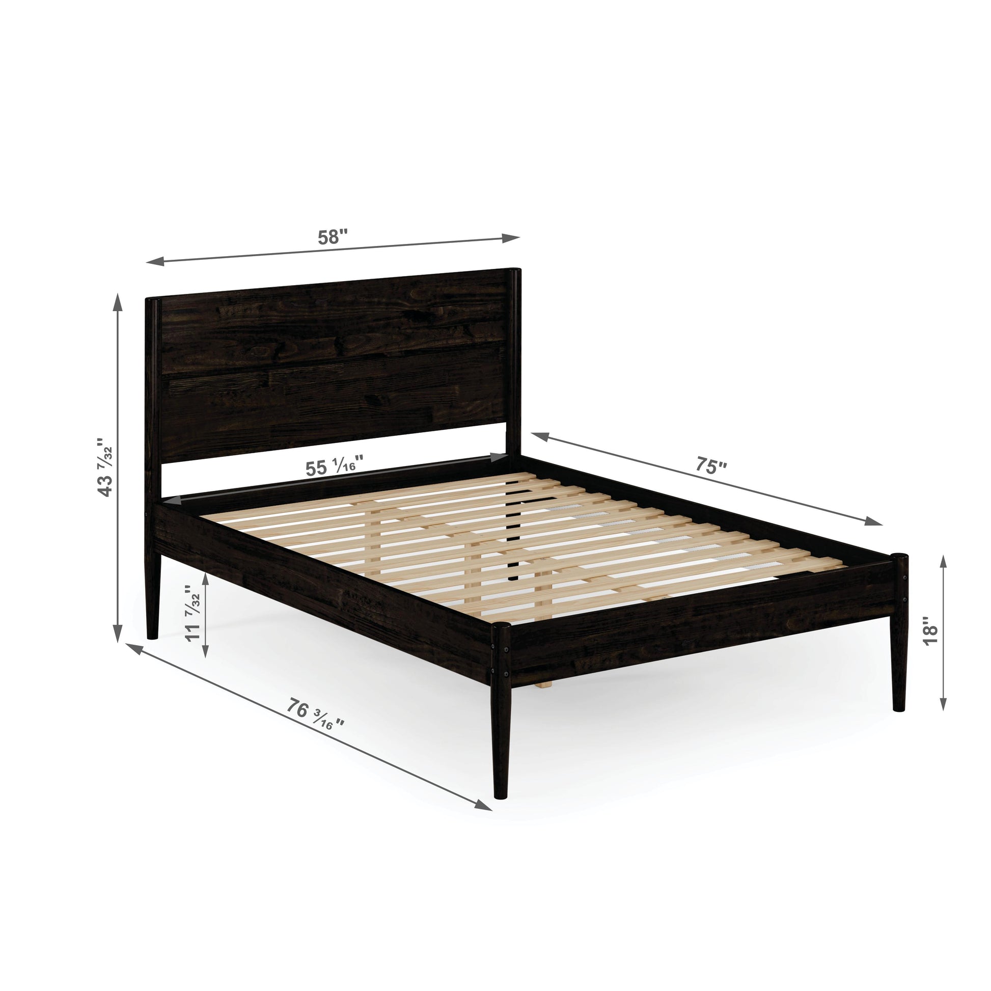  Donco Trading Company Mid Center 2578-FUWL Full Platform Bed - Urban Walnut IMAGE 8