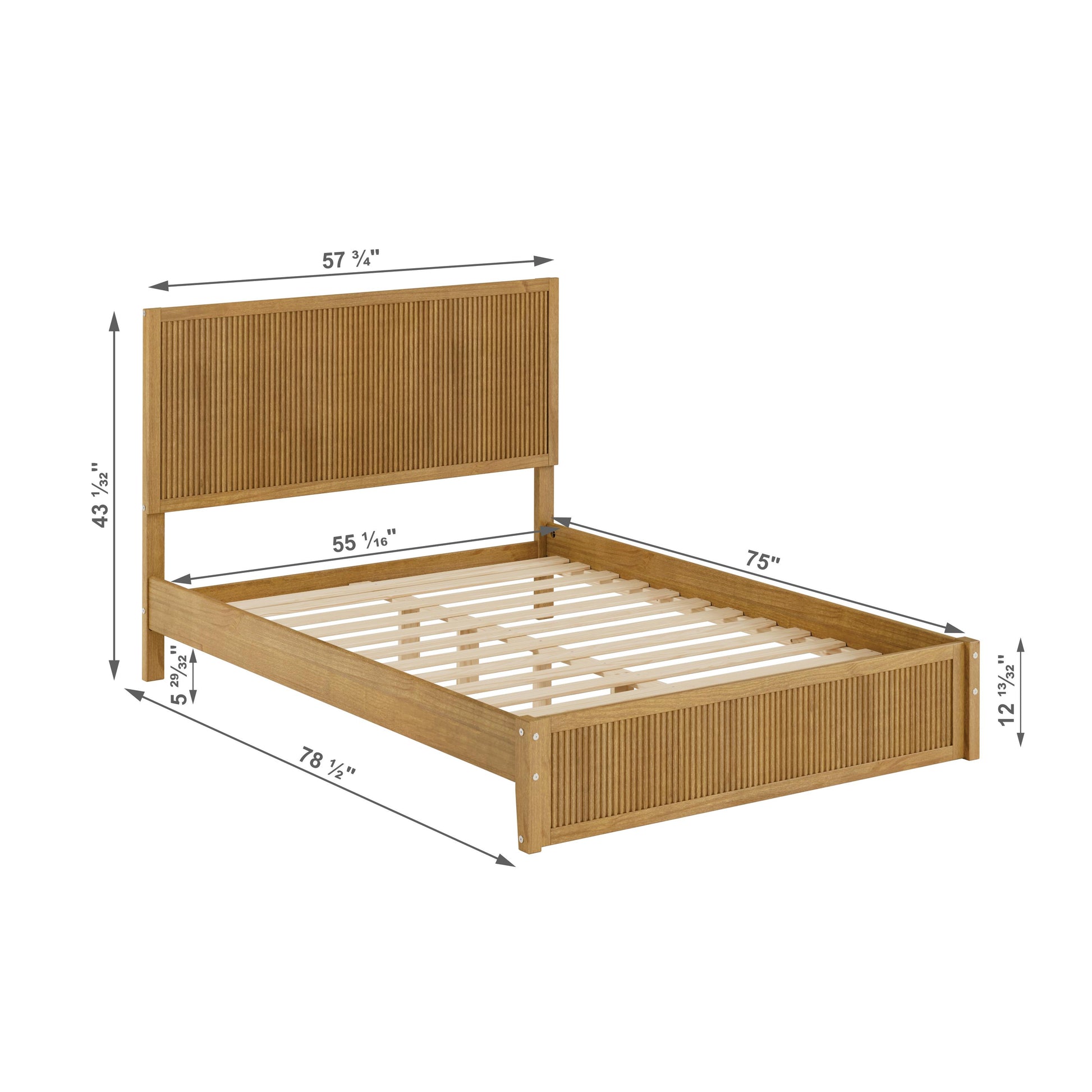  Donco Trading Company Metropolitan 2581-FUO Full Platform Bed - Urban Oak IMAGE 4