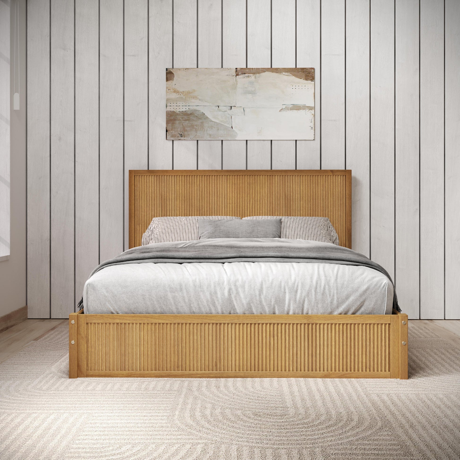  Donco Trading Company Metropolitan 2581-QUO Queen Platform Bed - Urban Oak IMAGE 4