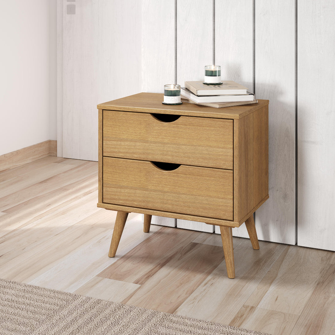  Donco Trading Company 2587-UO 2 Drawer Nightstand - Urban Oak IMAGE 1